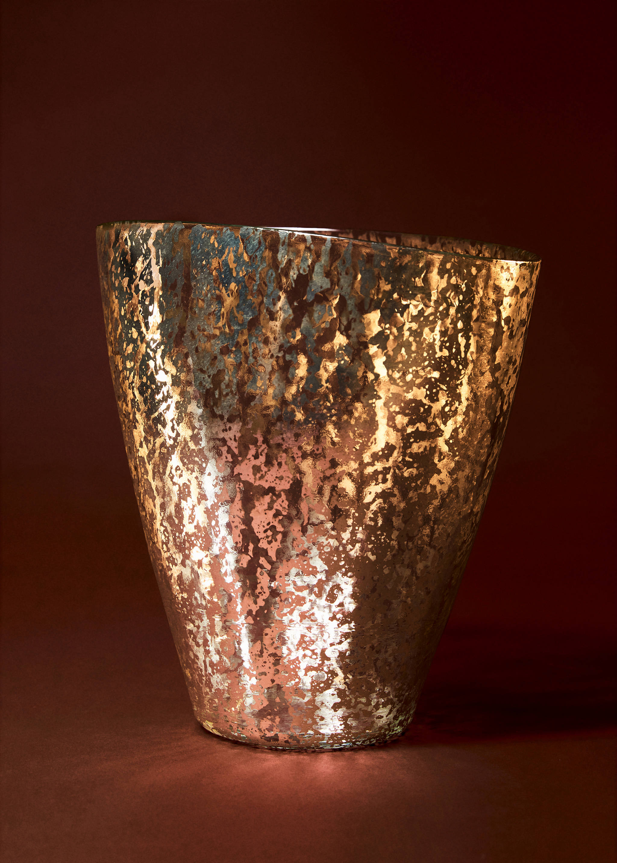 Große Vase aus Glas mit Metallic-Effekt - Allgemeine Ansicht