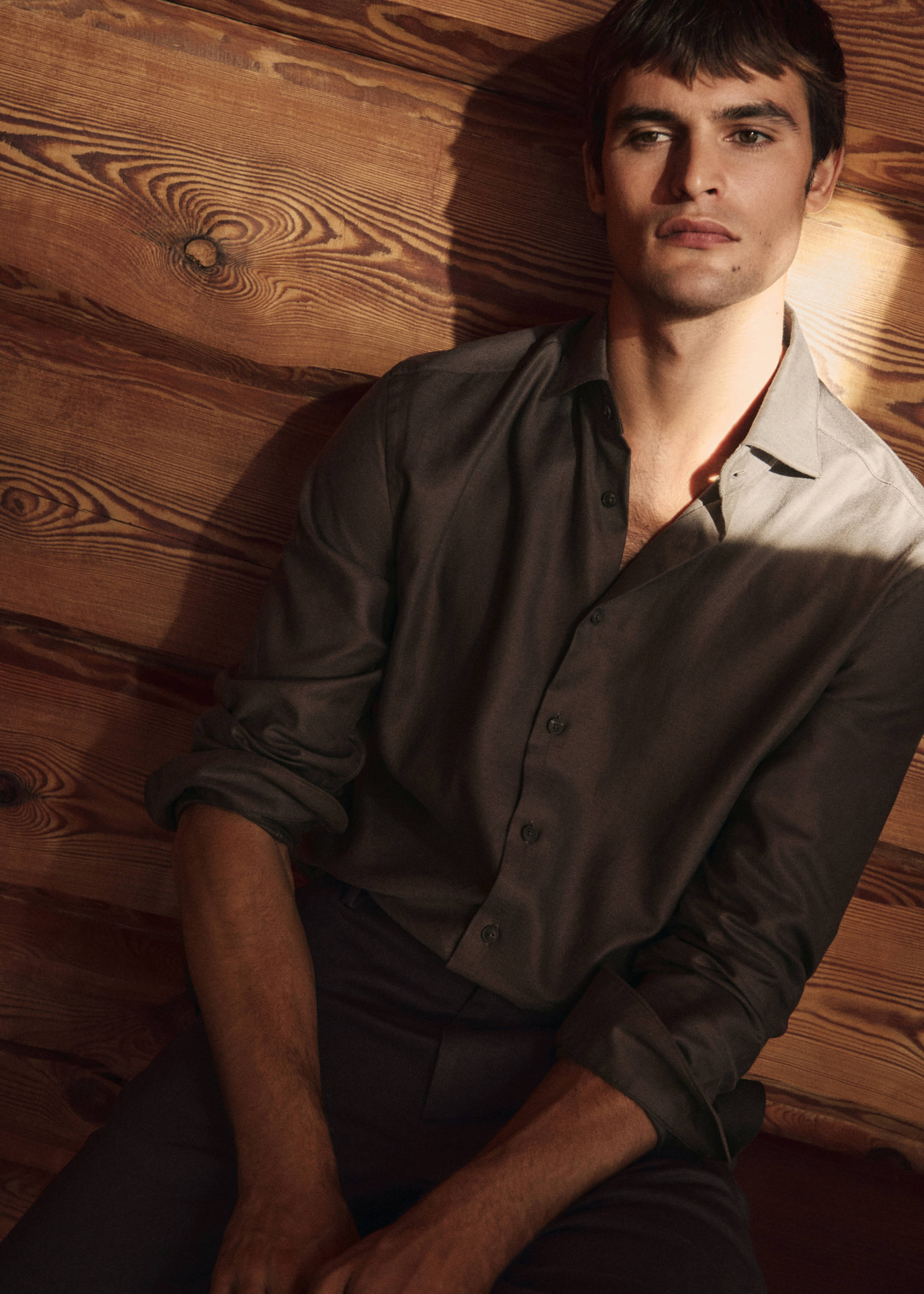 Regular-fit cotton lyocell shirt - Details of the article 3