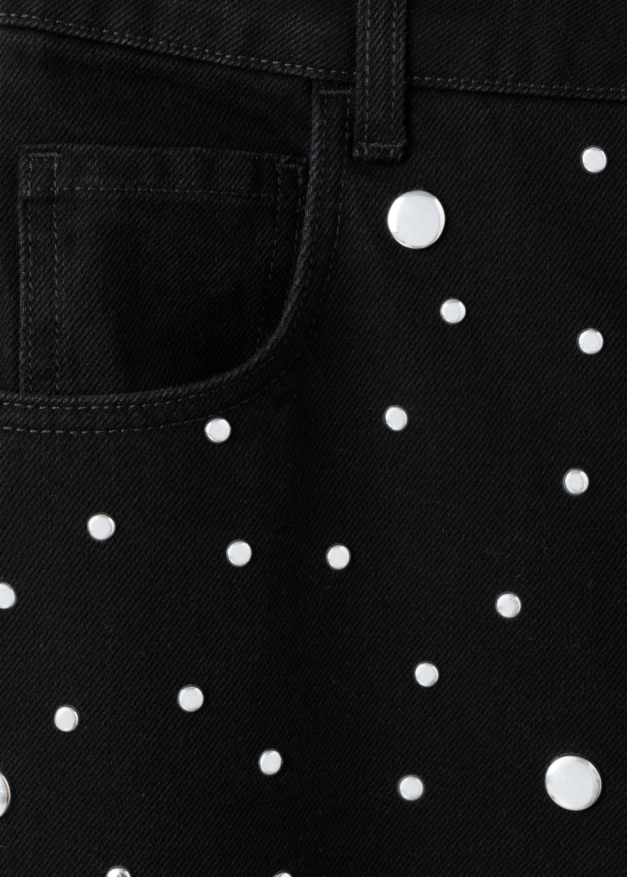 Straight-fit jeans with studs - Details of the article 0