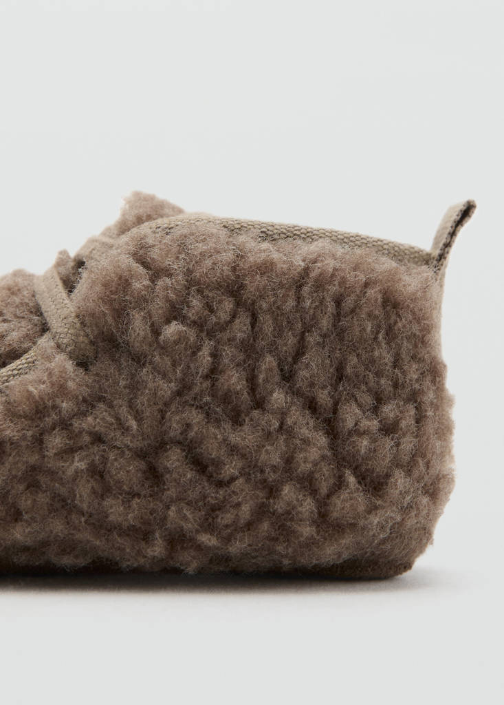 Shearling leather ankle boots — Medium Brown