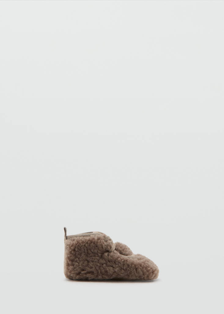 Shearling leather ankle boots — Medium Brown