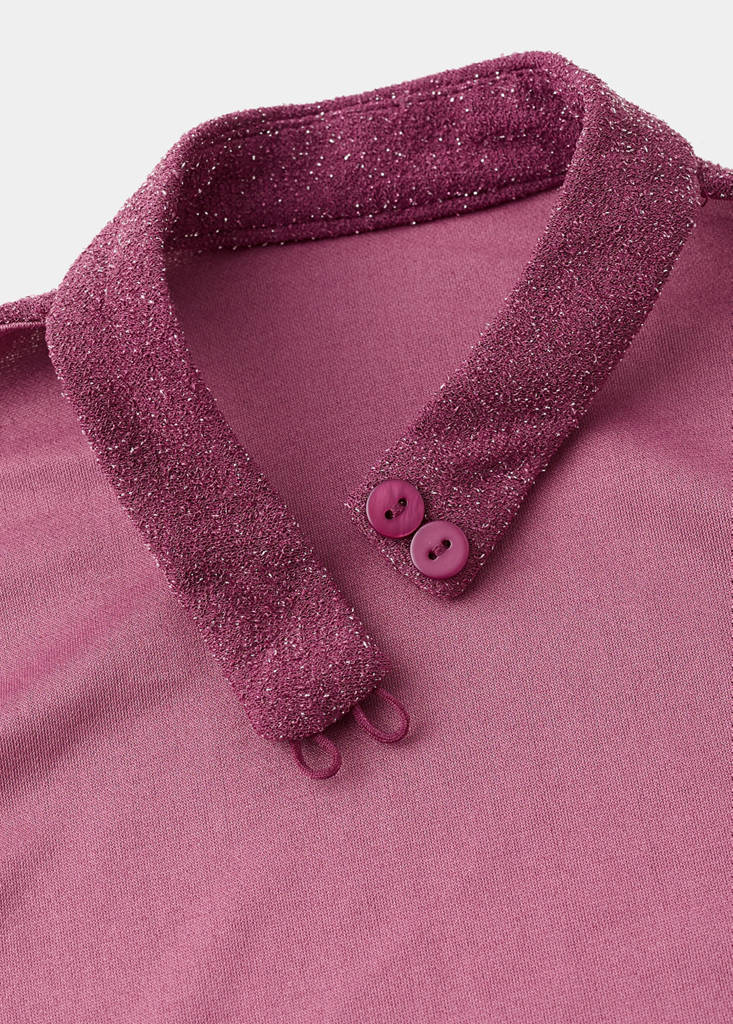 Halter-neck lurex bodysuit — Pink
