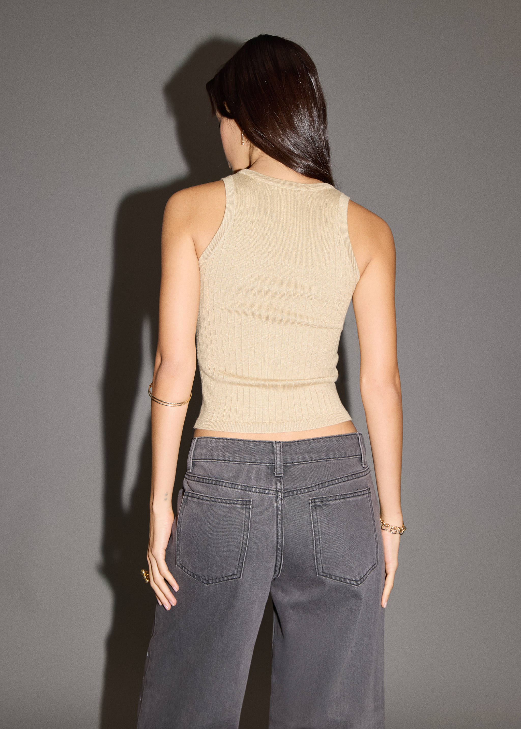 Lurex ribbed top - Reverse of the article