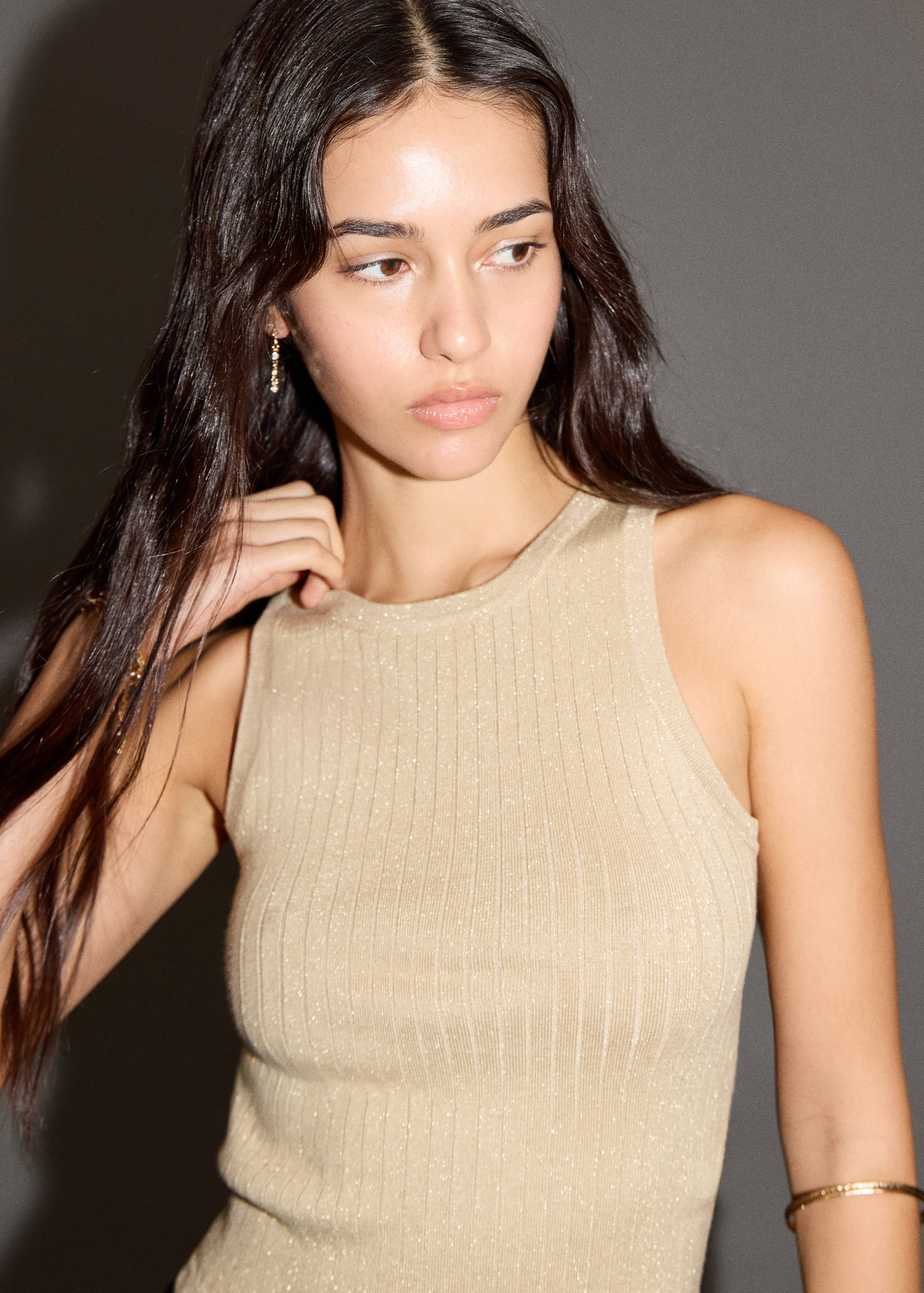 Lurex ribbed top - Details of the article 1