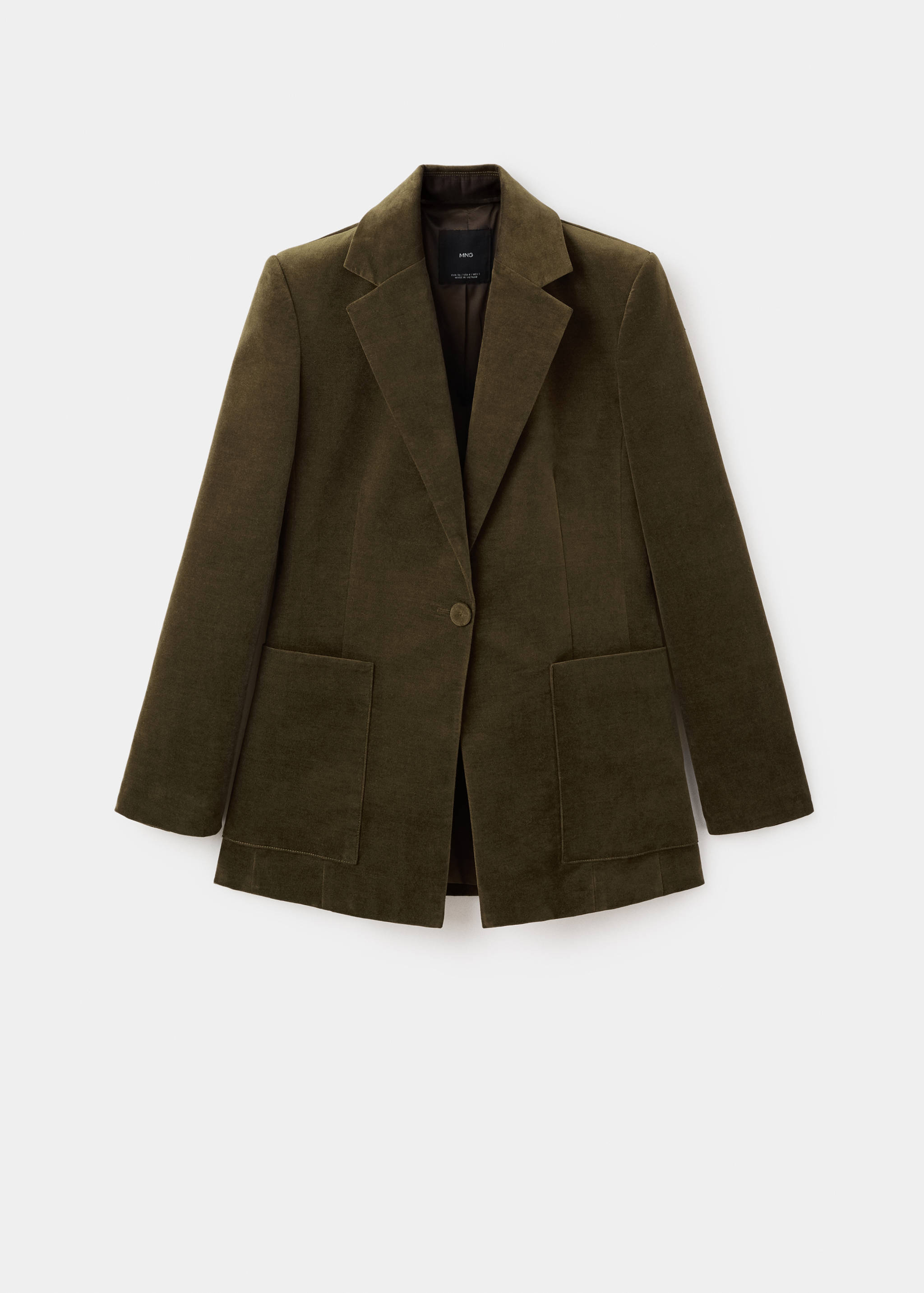 Velveteen jacket with pockets - Article without model