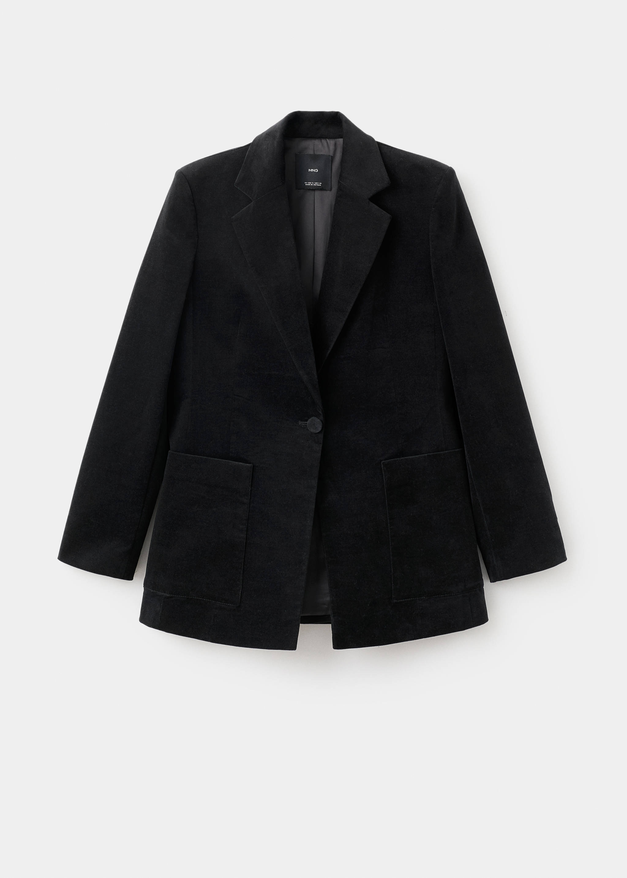 Katoenfluwelen blazer met zakken - Artikel zonder model