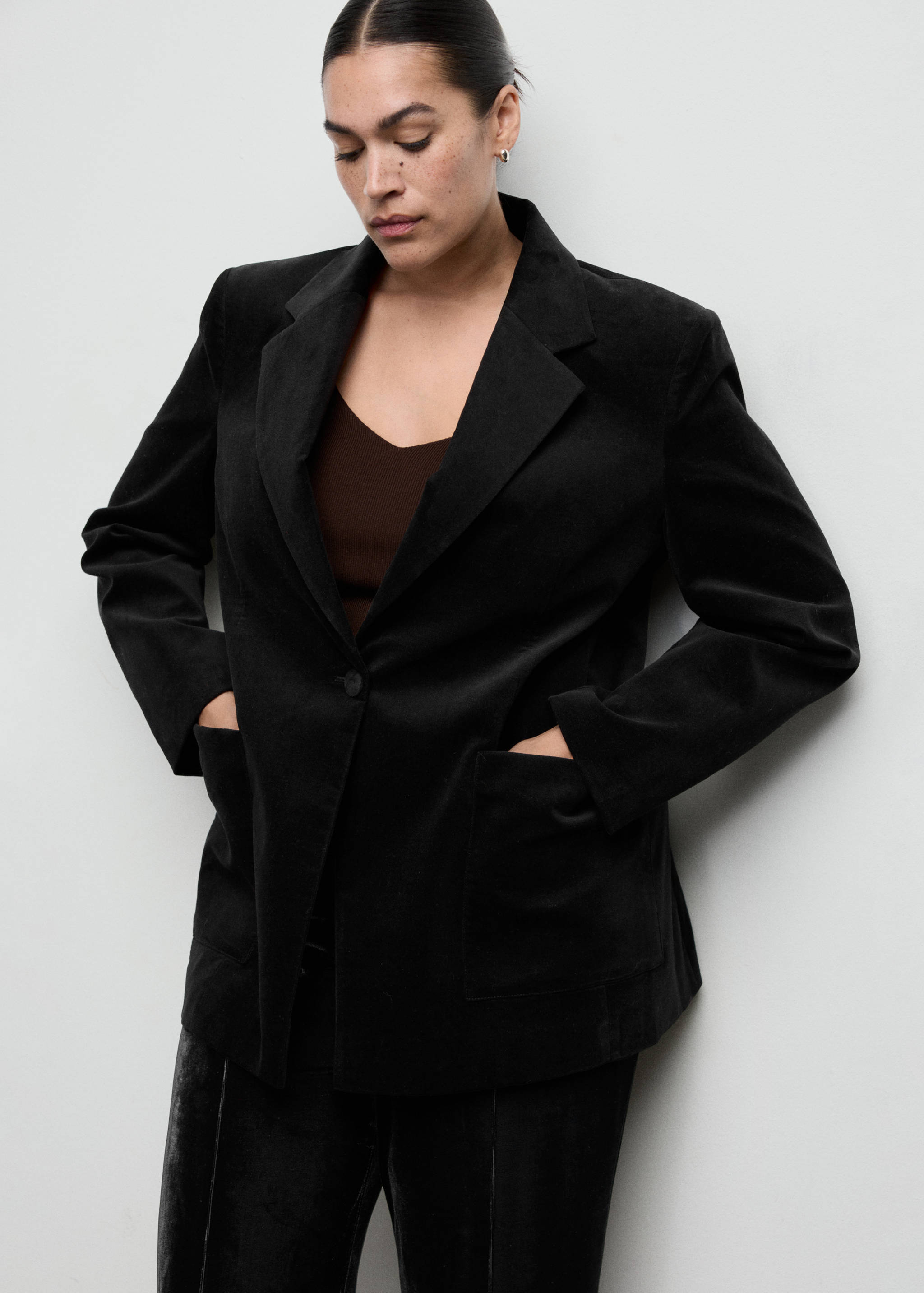 Katoenfluwelen blazer met zakken - Detail van het artikel 5