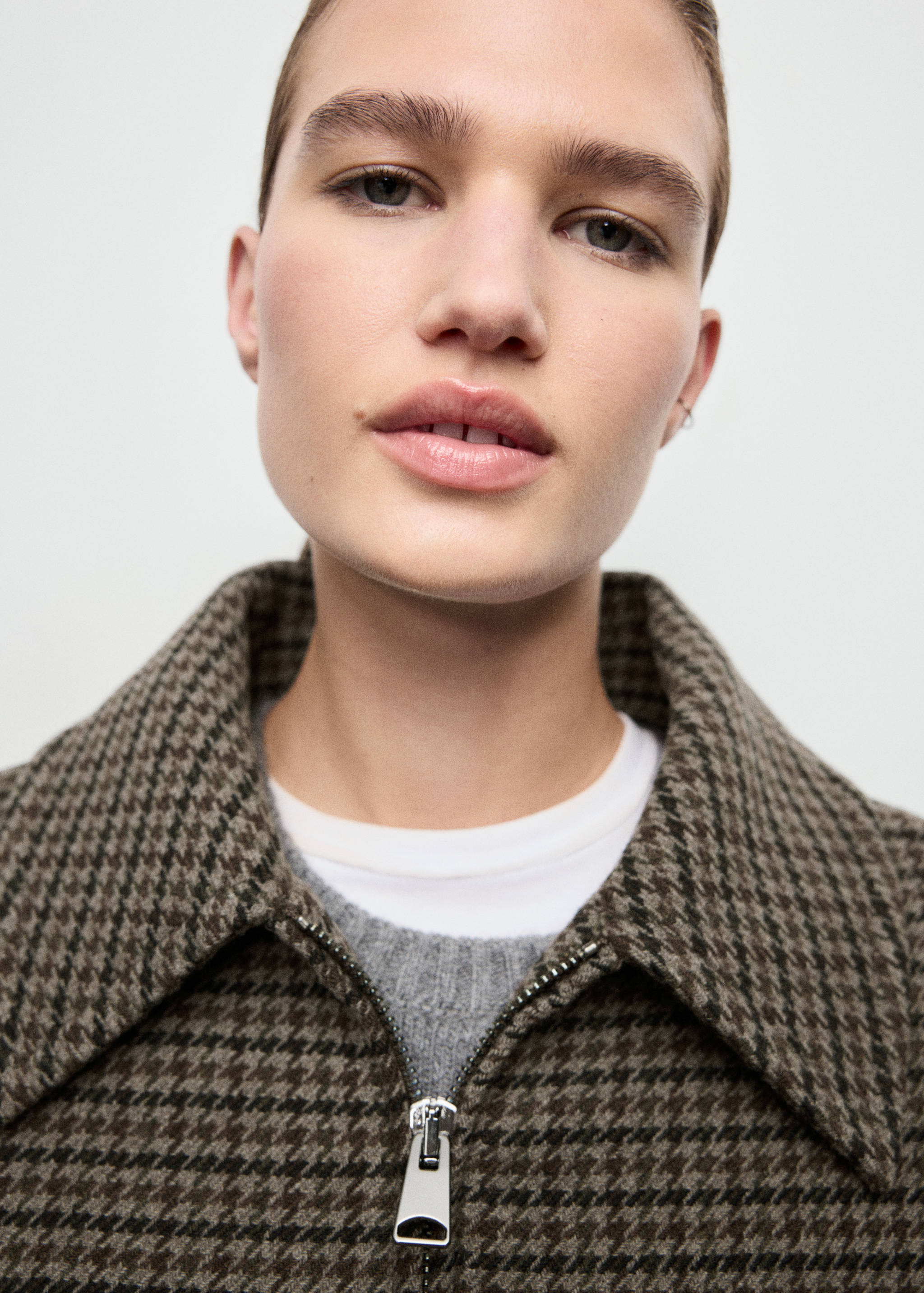 جاكيت صوف بطبعة الهاوندستوث - تفاصيل المنتج 1