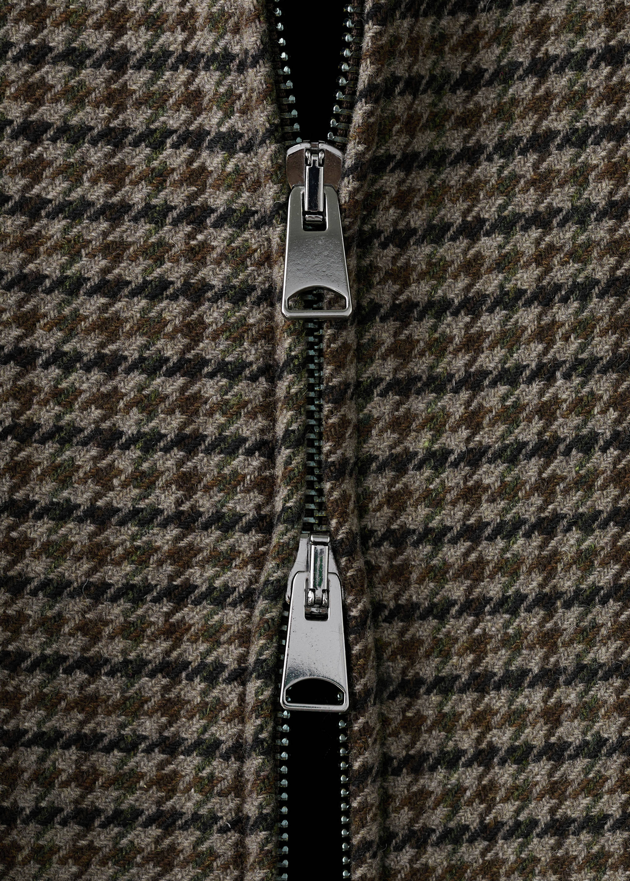 جاكيت صوف بطبعة الهاوندستوث - تفاصيل المنتج 0