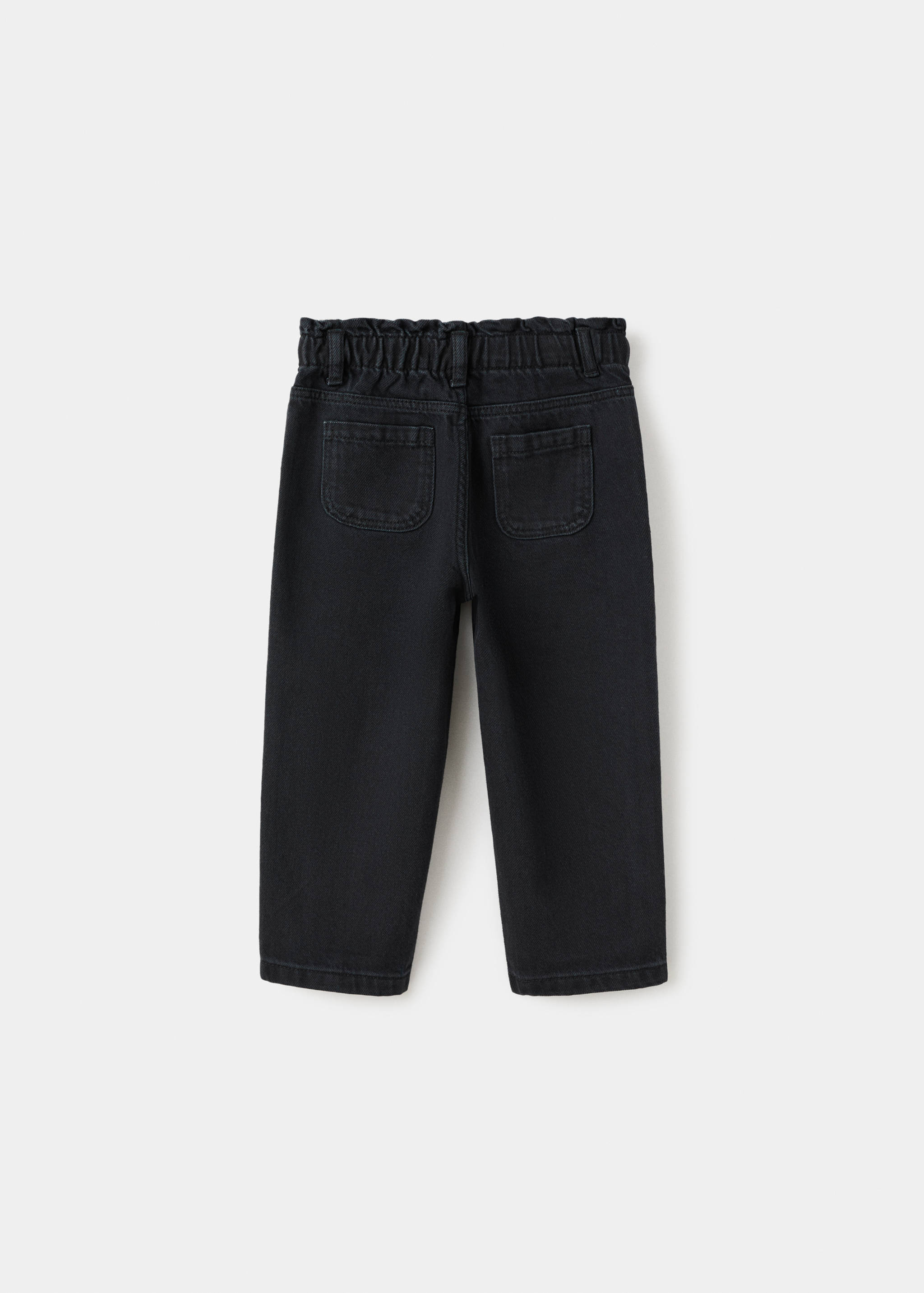 Straight jeans with rhinestone detail - Reverse of the article