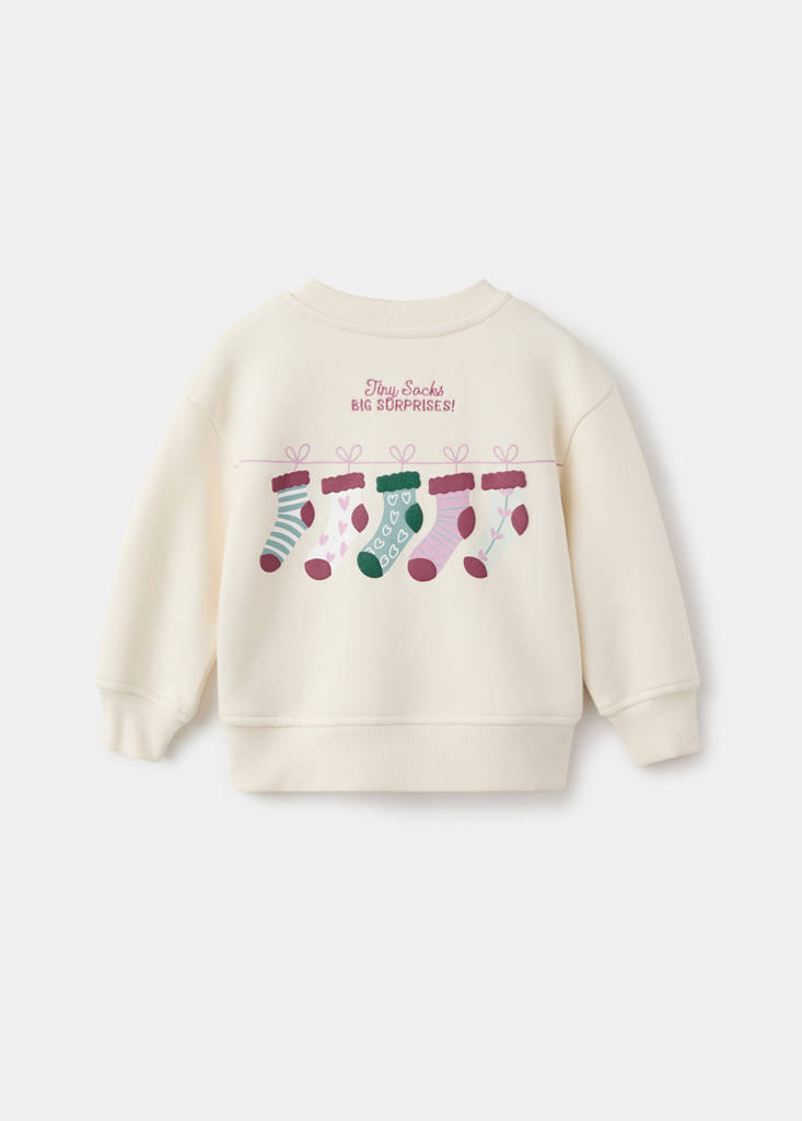 Patch sweatshirt — Ecru