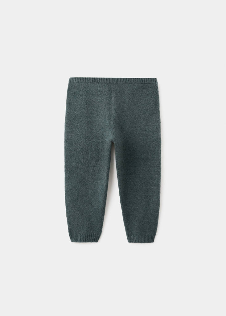 Knitted trousers with bow — Forest Green