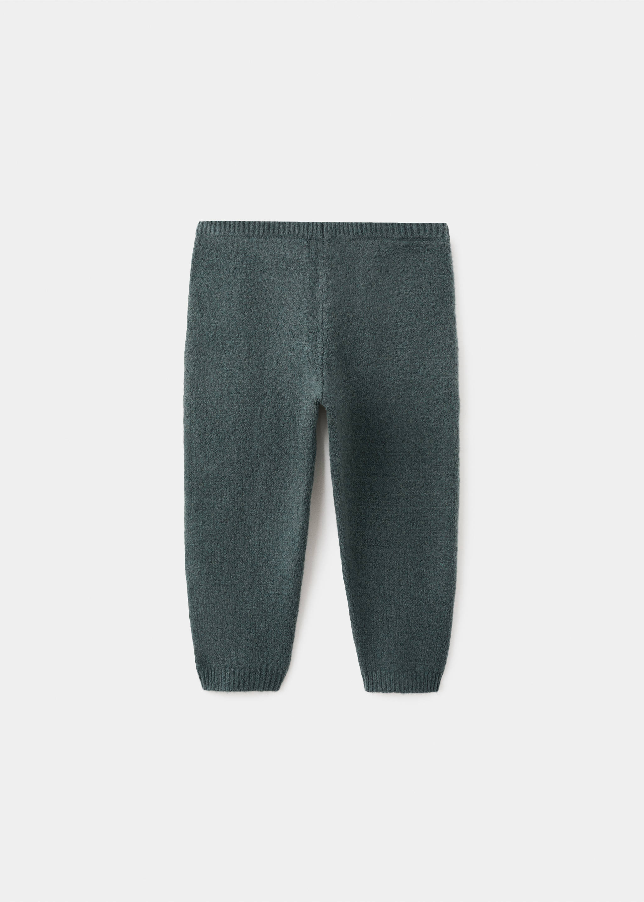 Knitted pants with bow - Reverse of the article, Forest Green. Ref: 17089101-00.