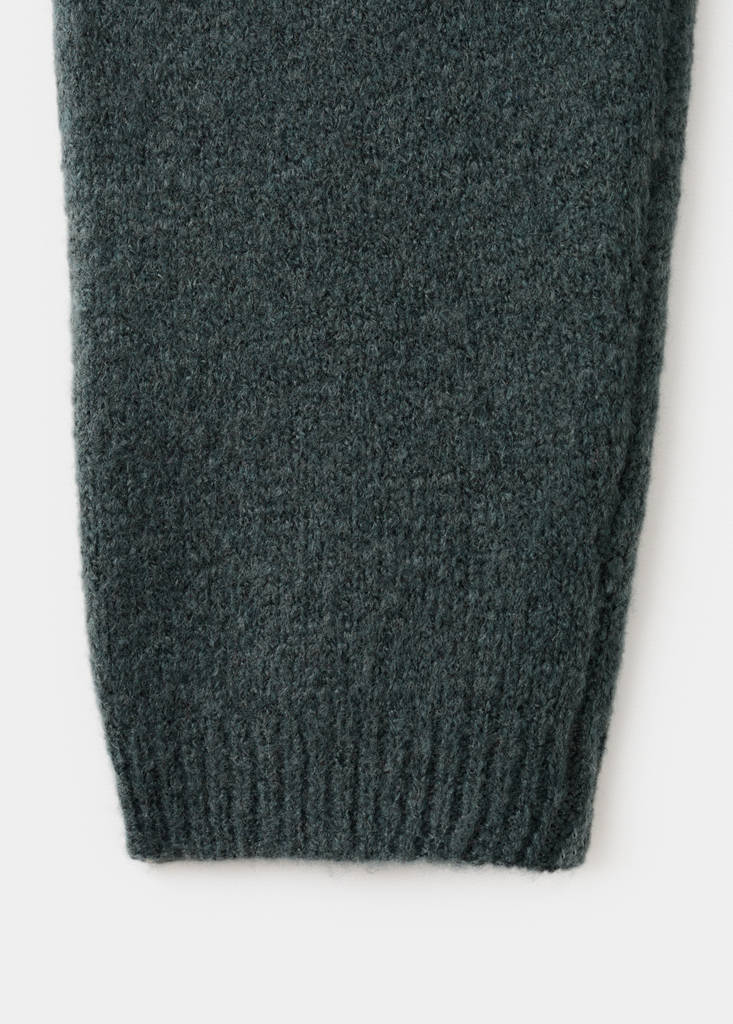 Knitted trousers with bow — Forest Green