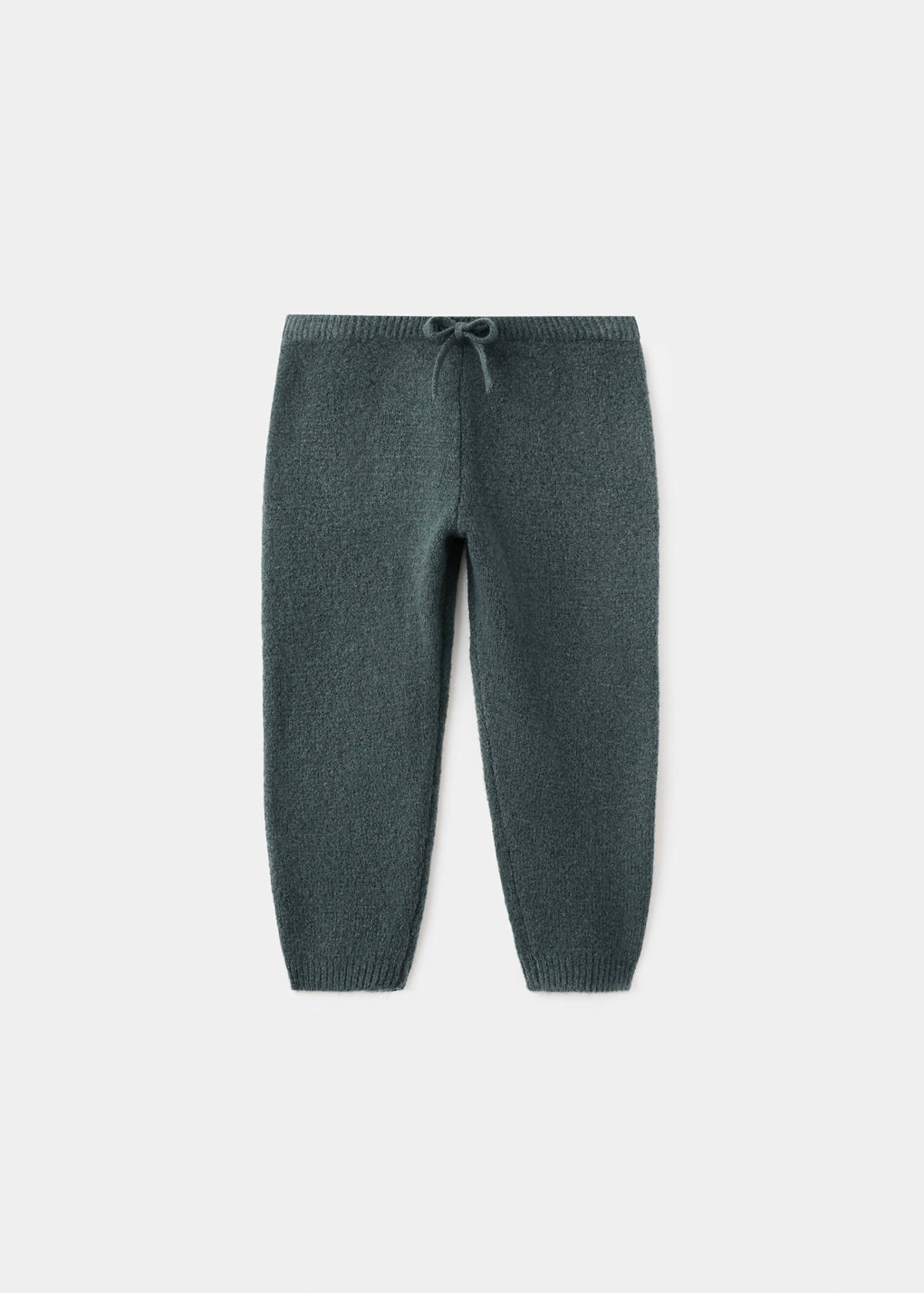 Knitted trousers with bow — Forest Green