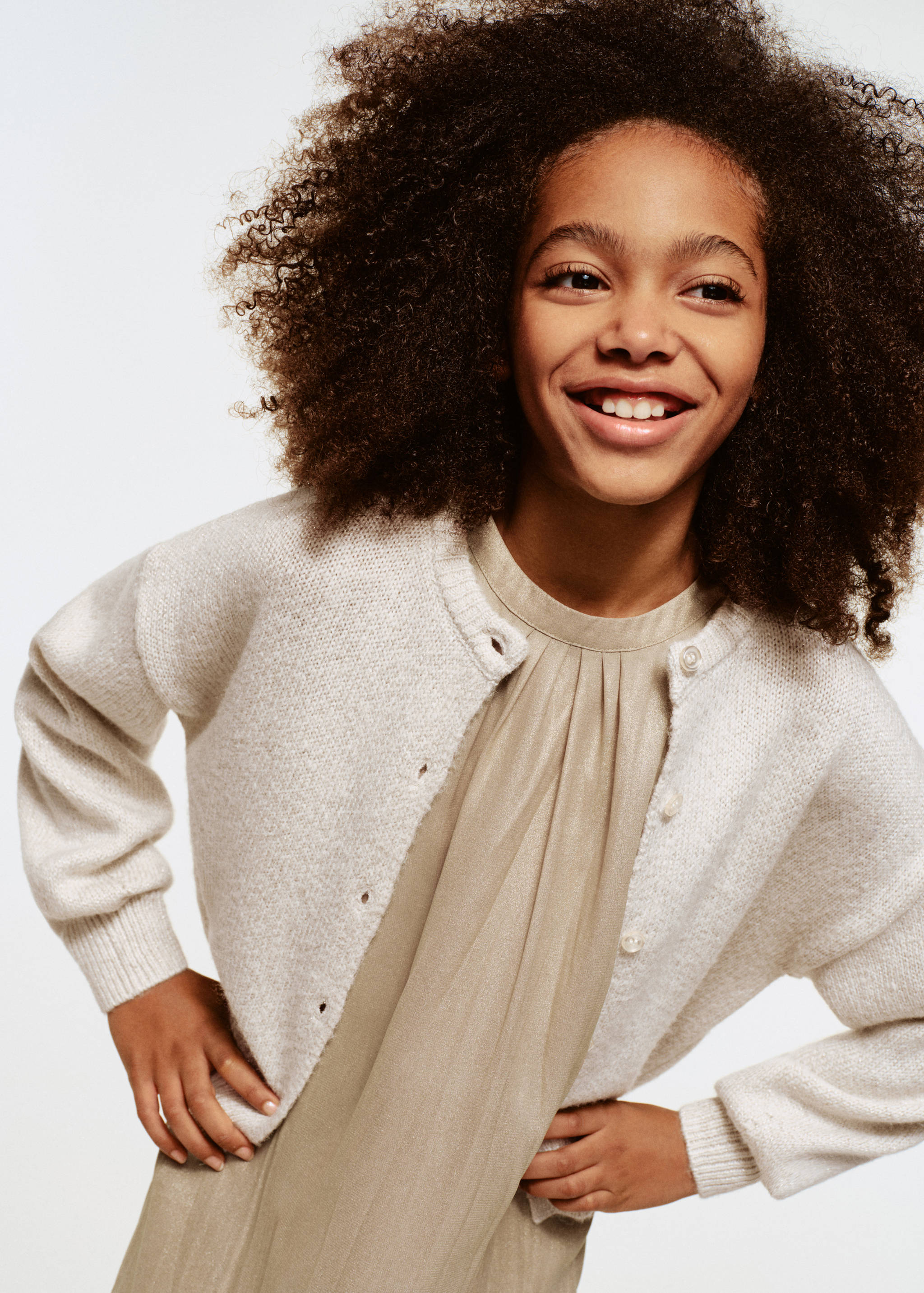 Knitted cardigan with shiny details - Medium plane