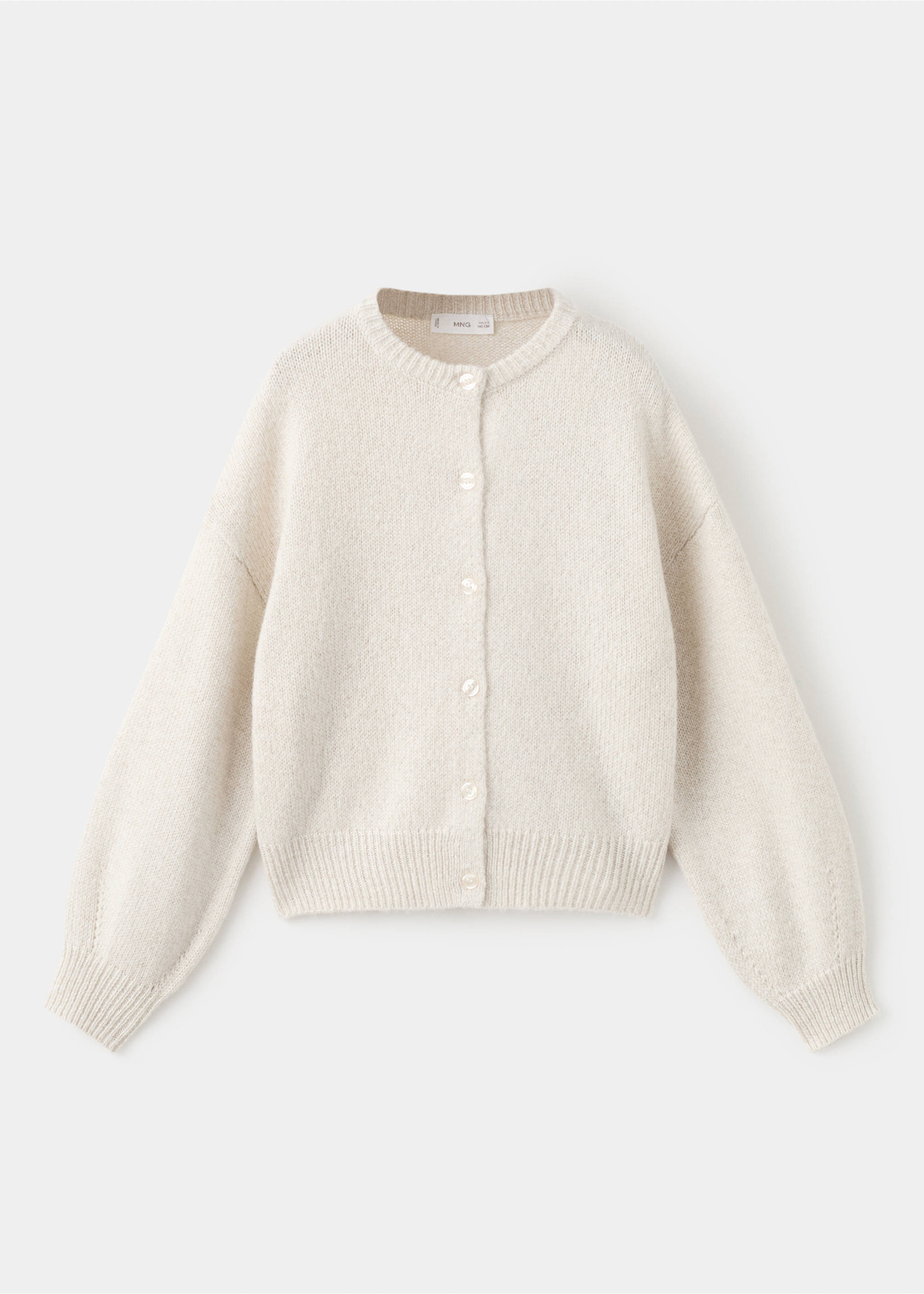 Cardigan maille détails brillants - Article sans modèle, Écru. Ref: 17089102-00.