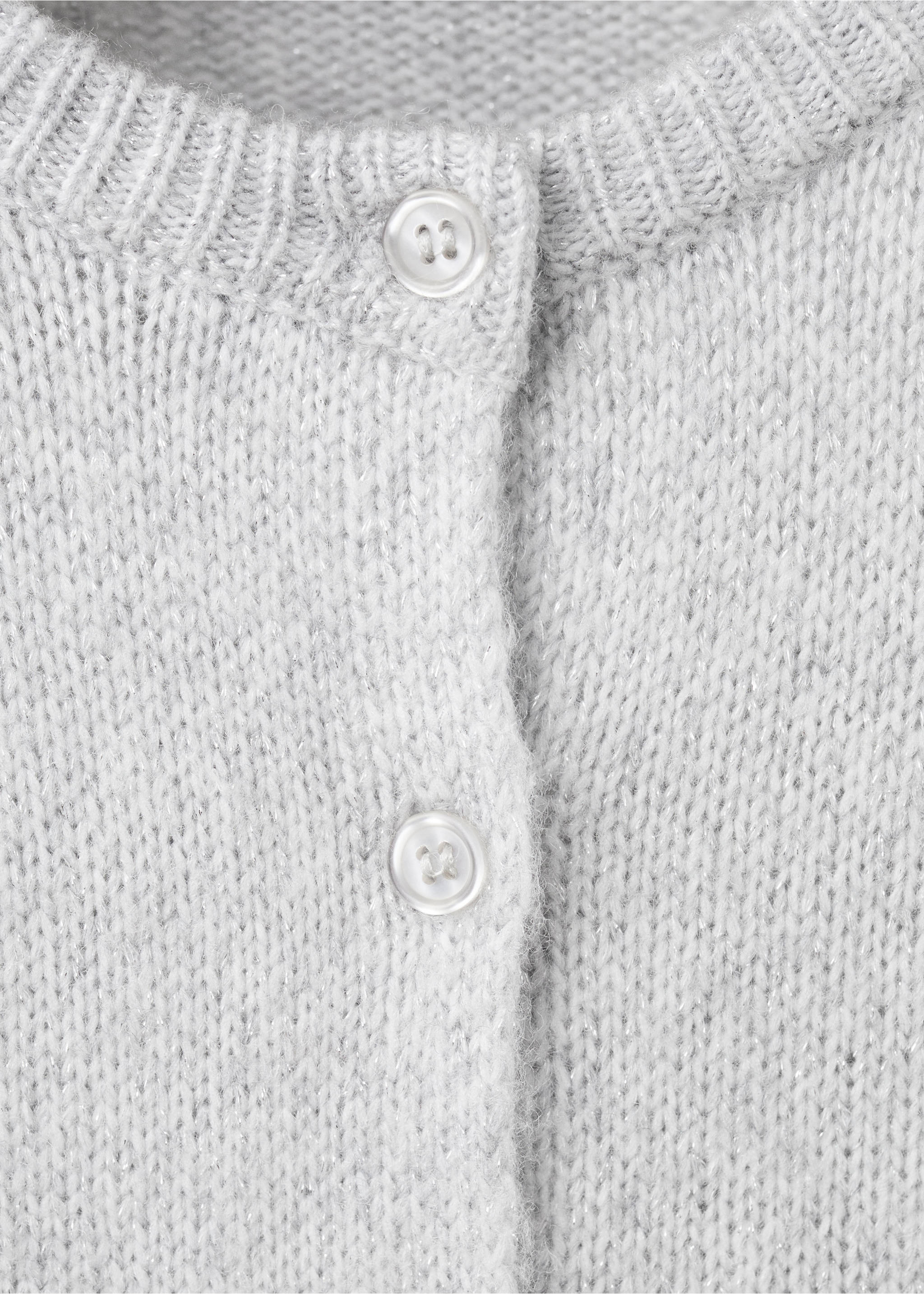 Cardigan maille détails brillants - Détail de l'article 8, Gris chiné clair. Ref: 17089102-00.