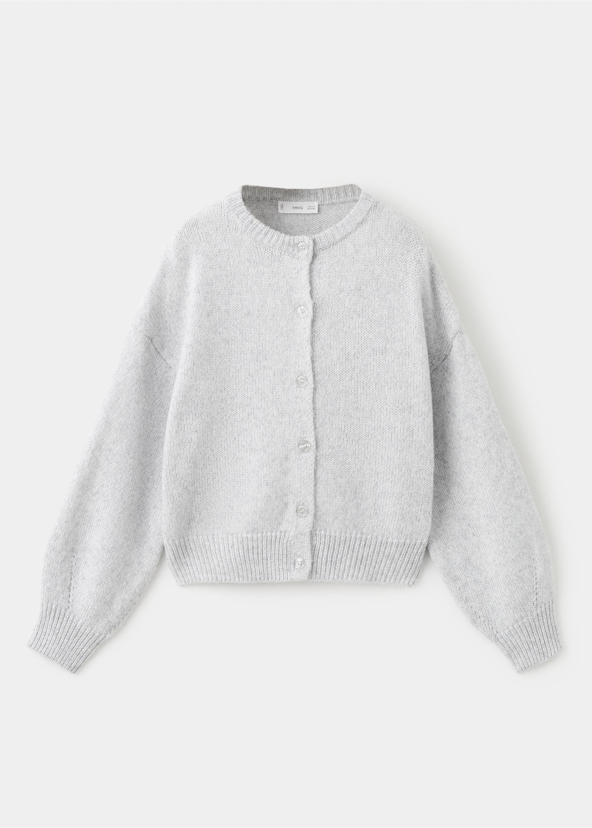 Cardigan maille détails brillants - Article sans modèle, Gris chiné clair. Ref: 17089102-00.