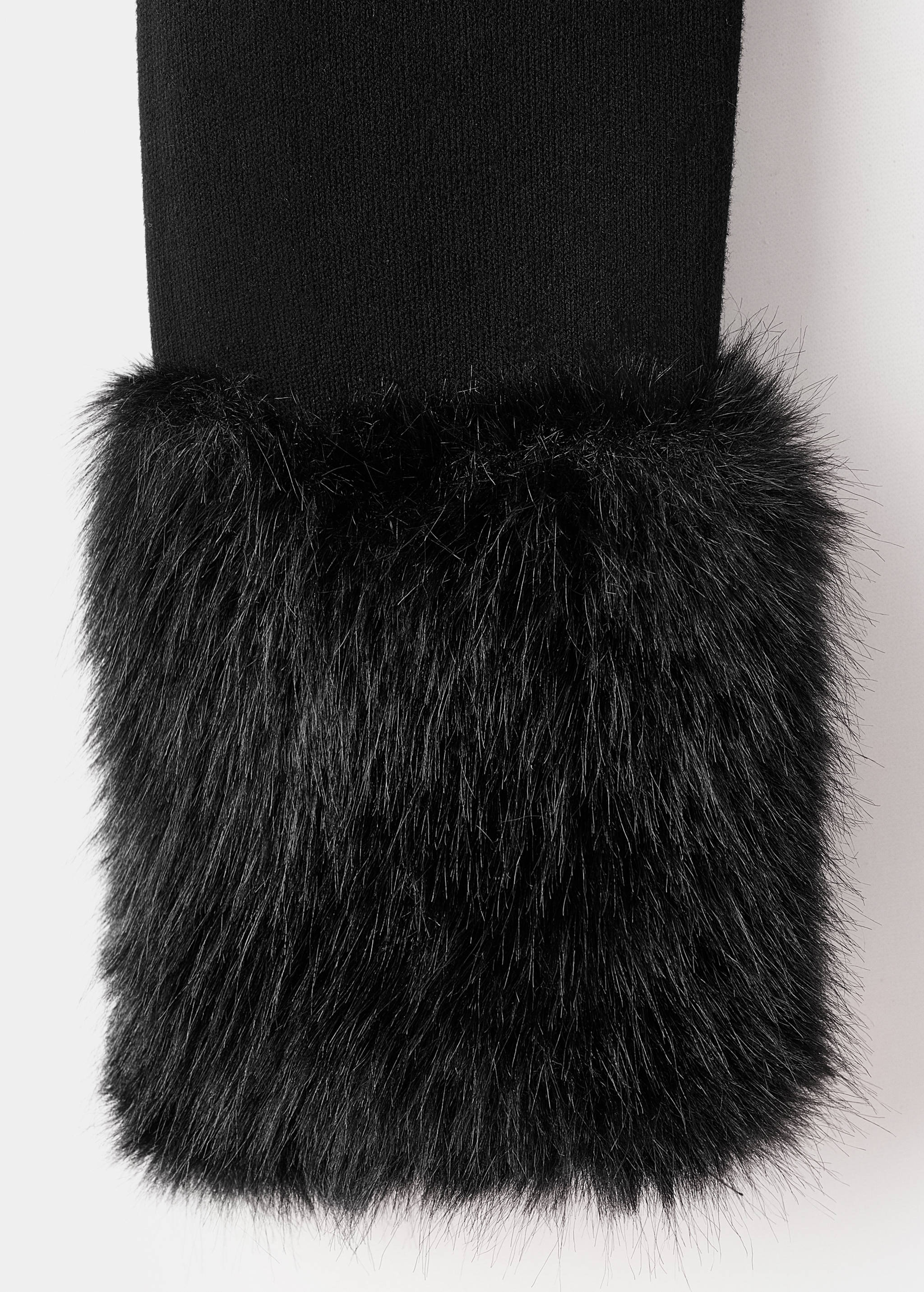 Cardigan with faux-fur cuffs - Details of the article 0