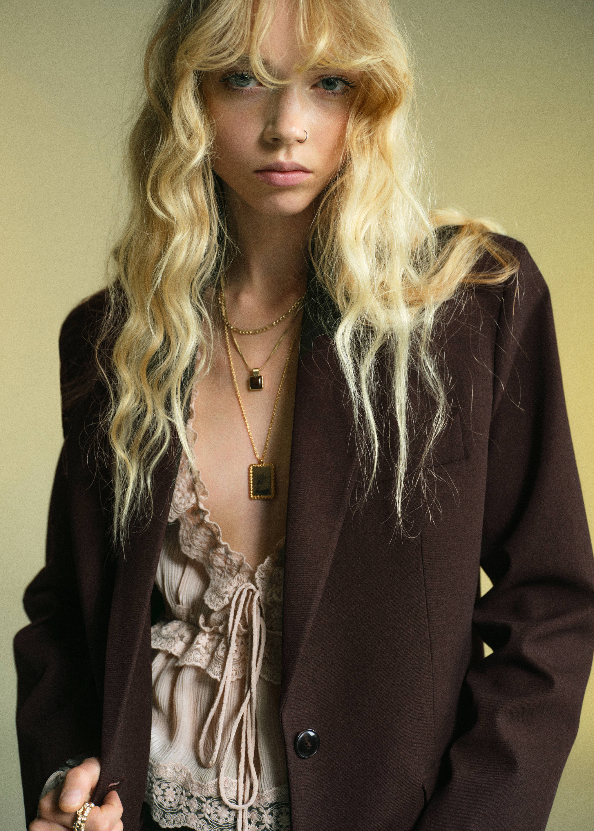 Straight-fit suit blazer - Details of the article 1