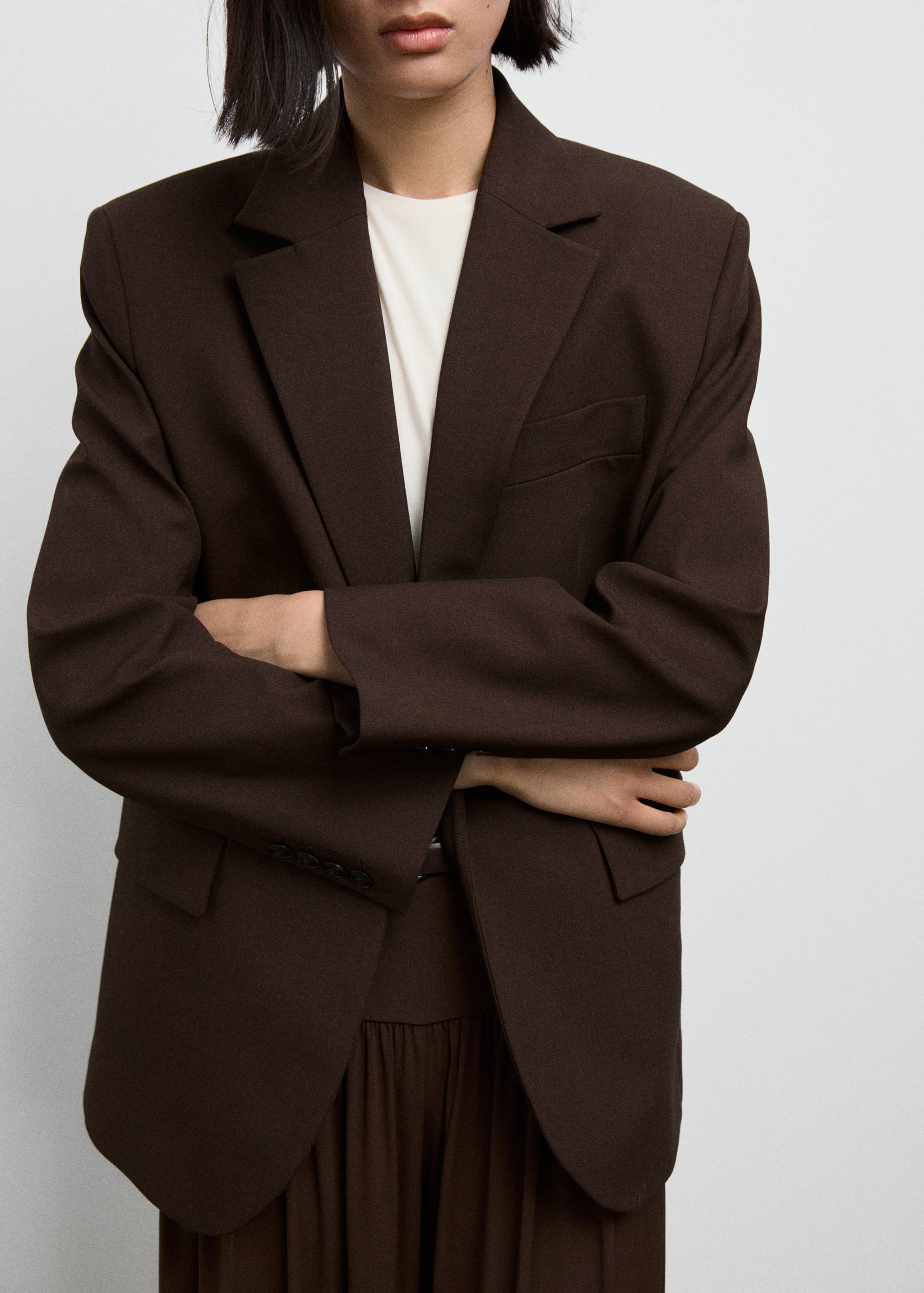 Straight-fit suit blazer - Details of the article 3