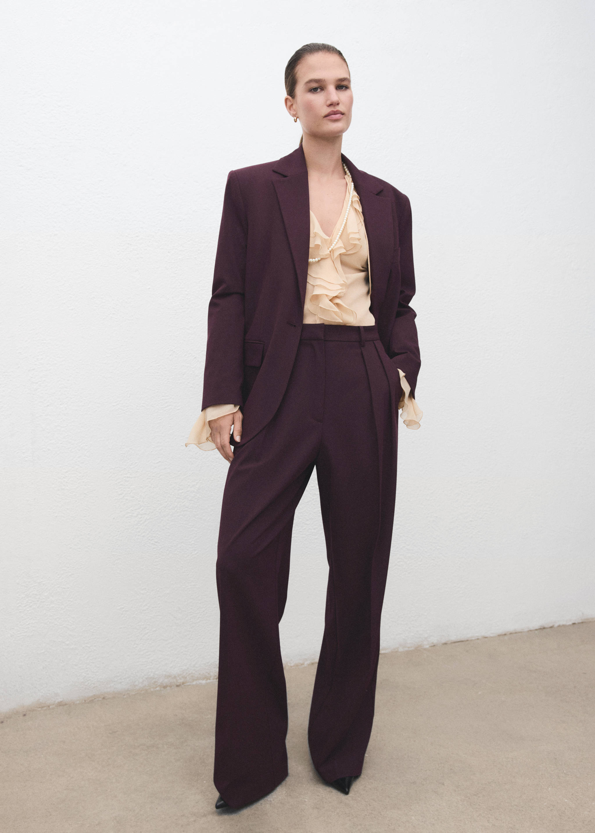 بليزر بدلة بقصة مستقيمة - رؤية عامة