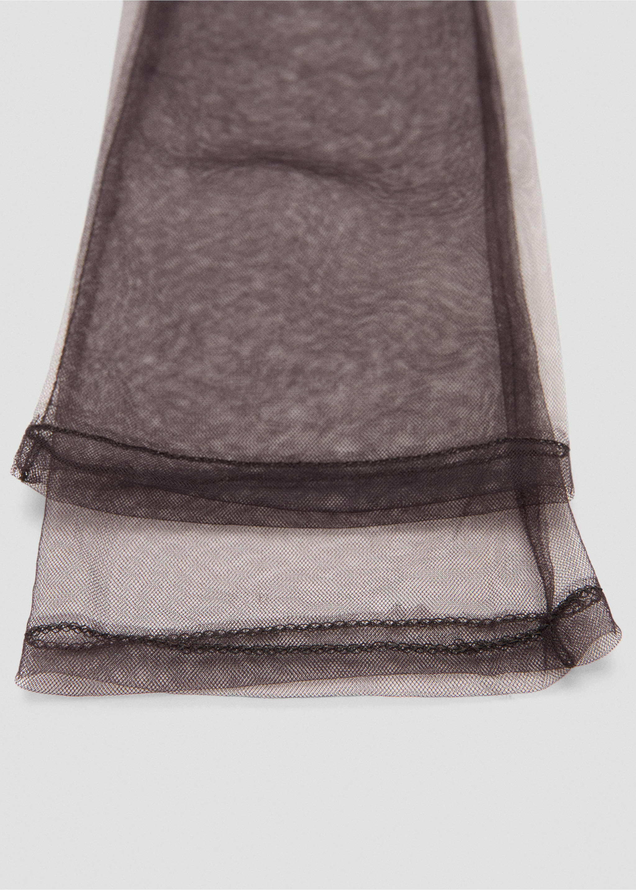 Long semi-transparent gloves - Medium plane, Chocolate. Ref: 17089114-00.