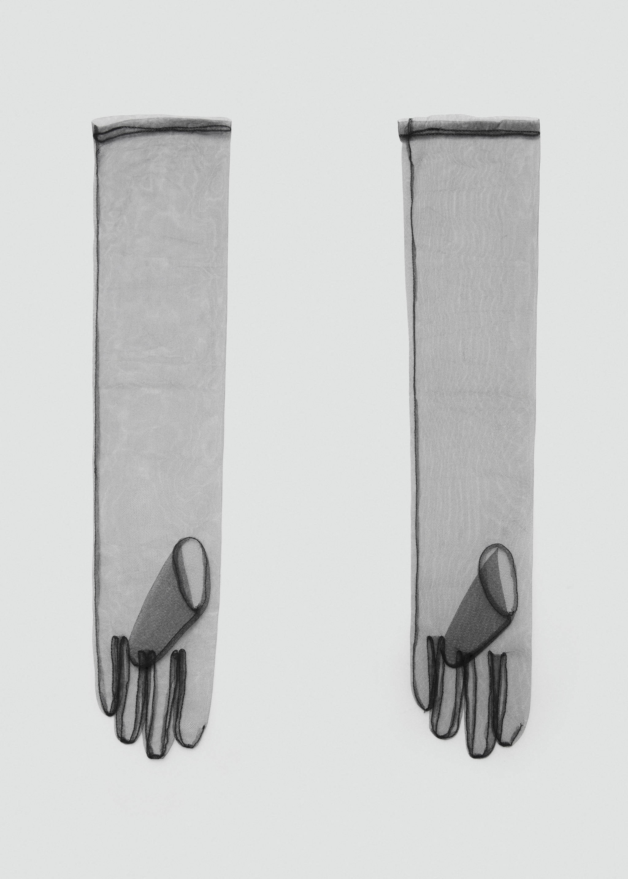 Long semi-transparent gloves - Article without model