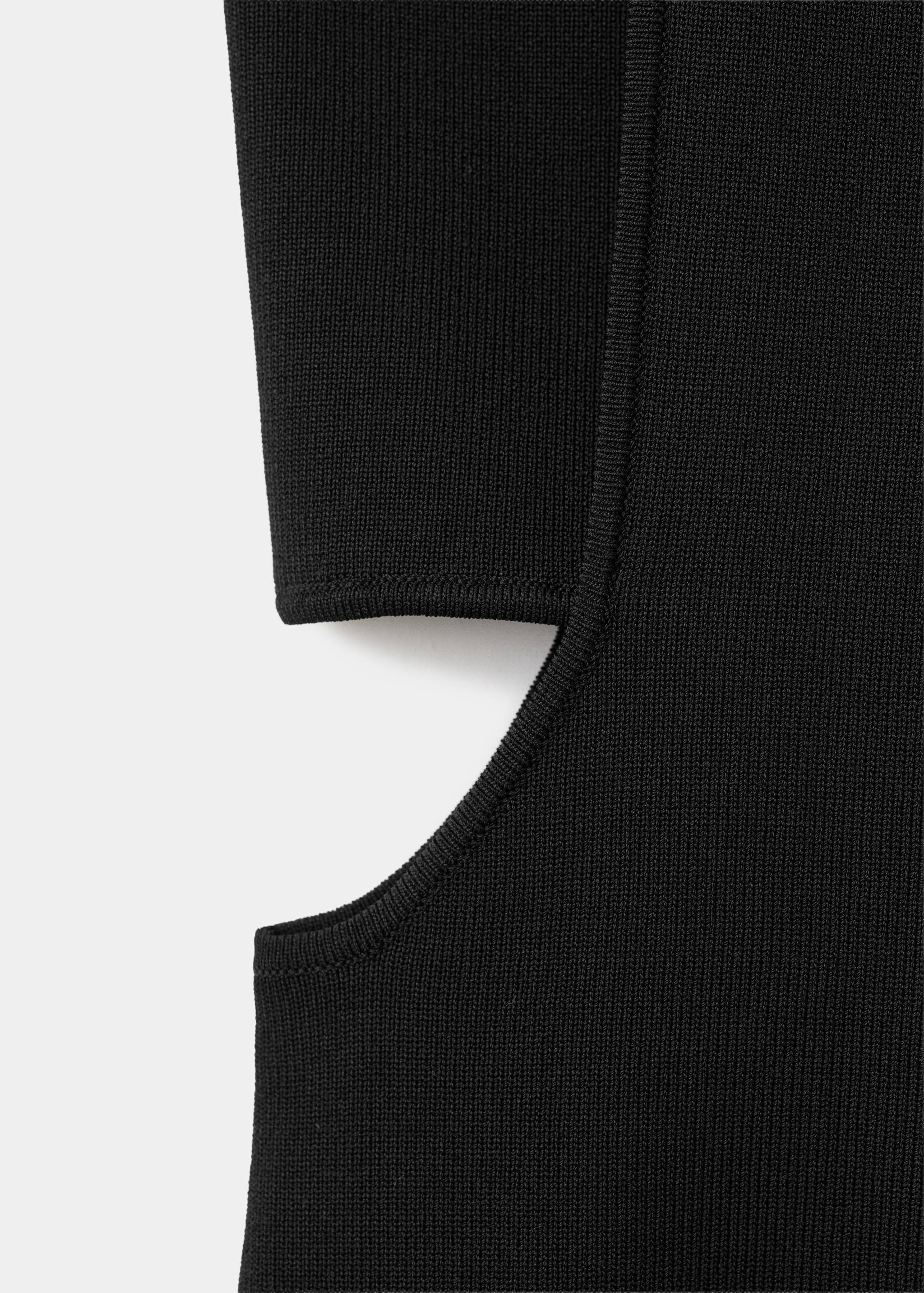 Knitted dress with cut-out - Details of the article 0