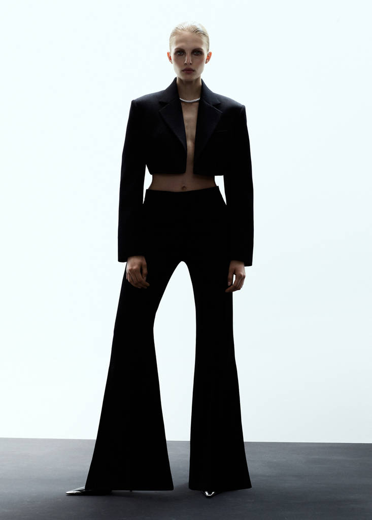 MANGO - Pantalon de costume laine noir - 44