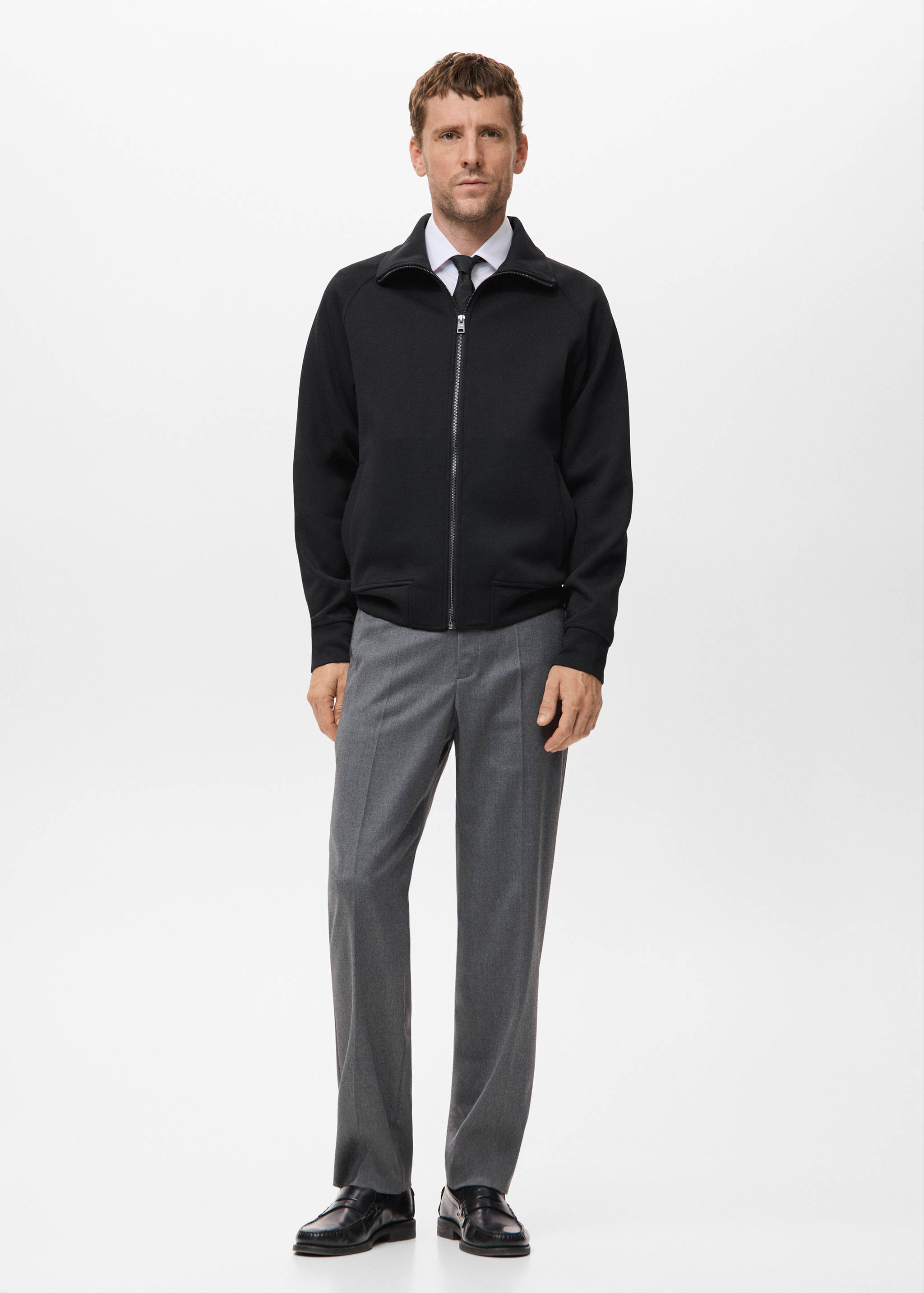 Cotton sweatshirt zipper - General plane