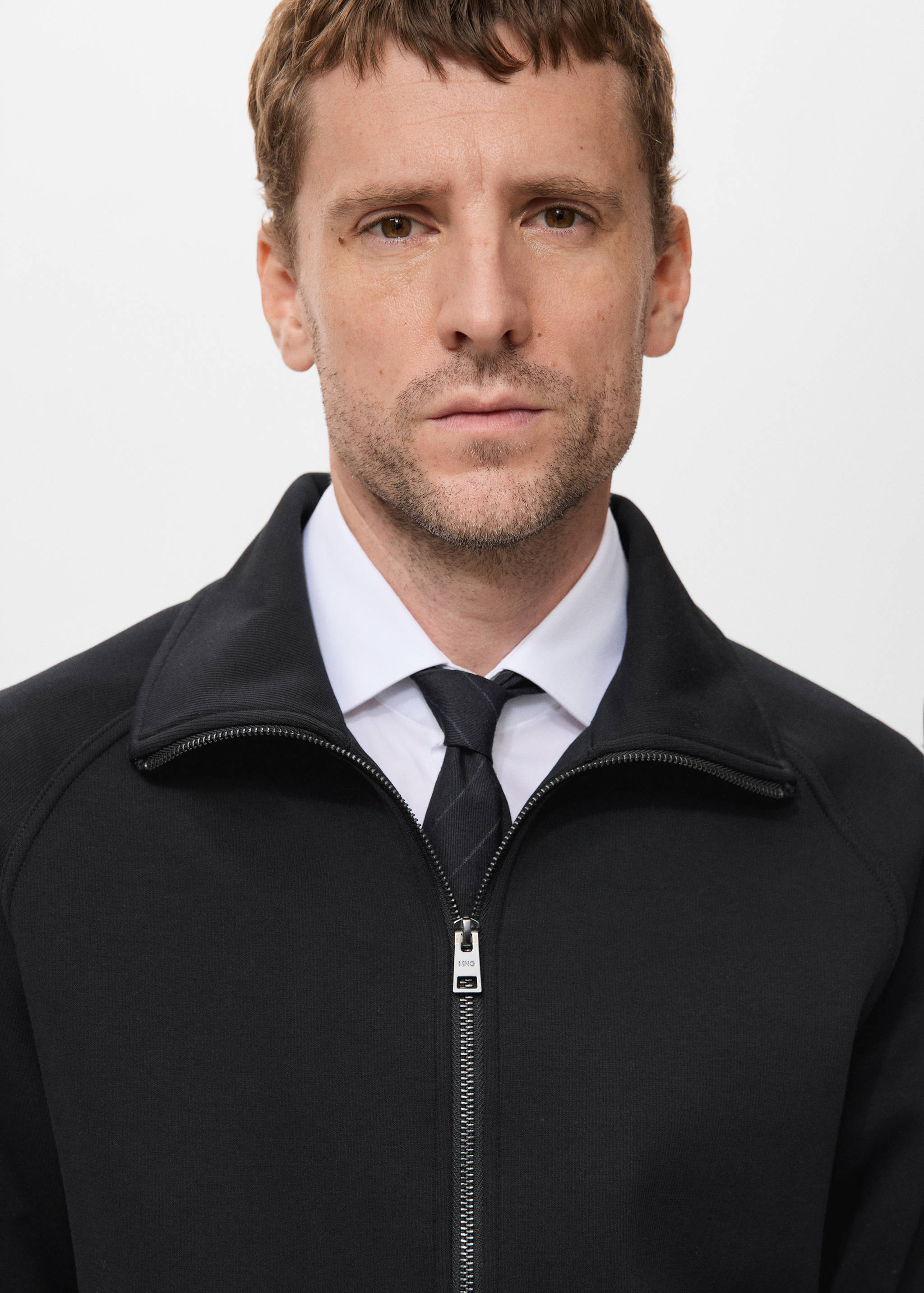 Cotton sweatshirt zipper - Details of the article 1