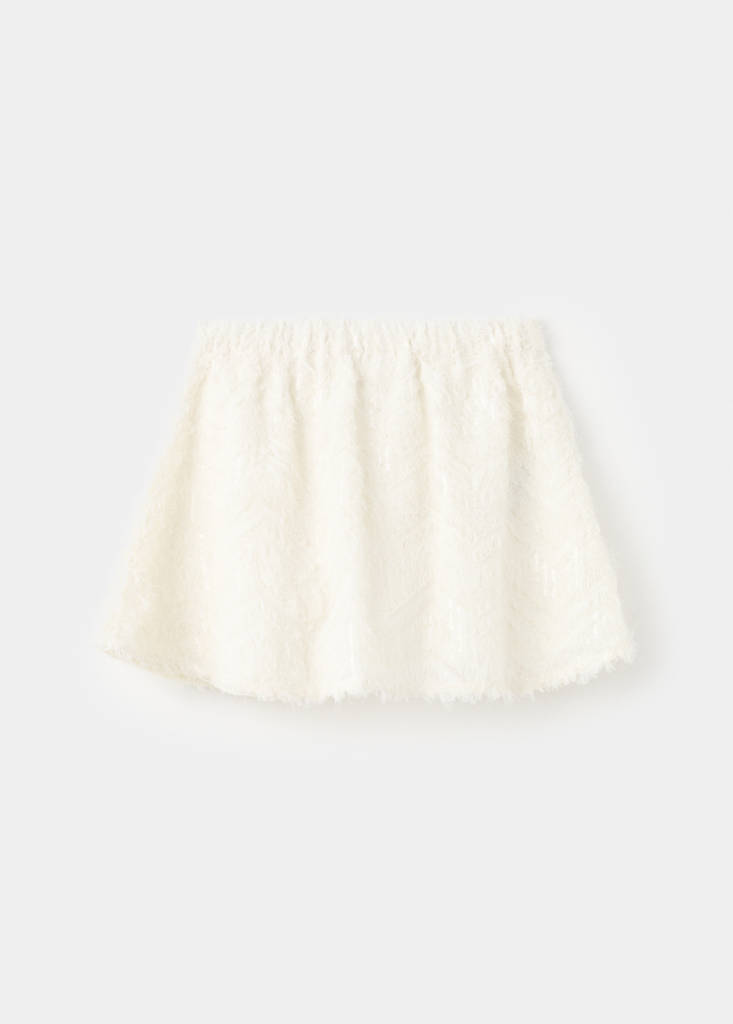 Sequin skirt — Ecru