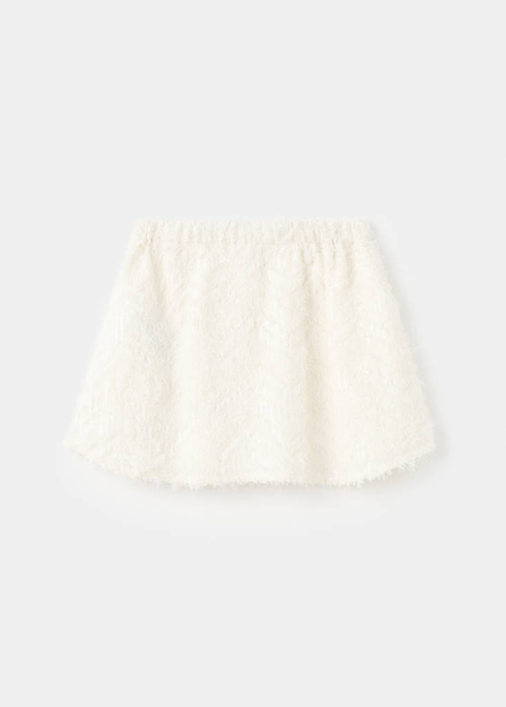 Sequin skirt — Ecru