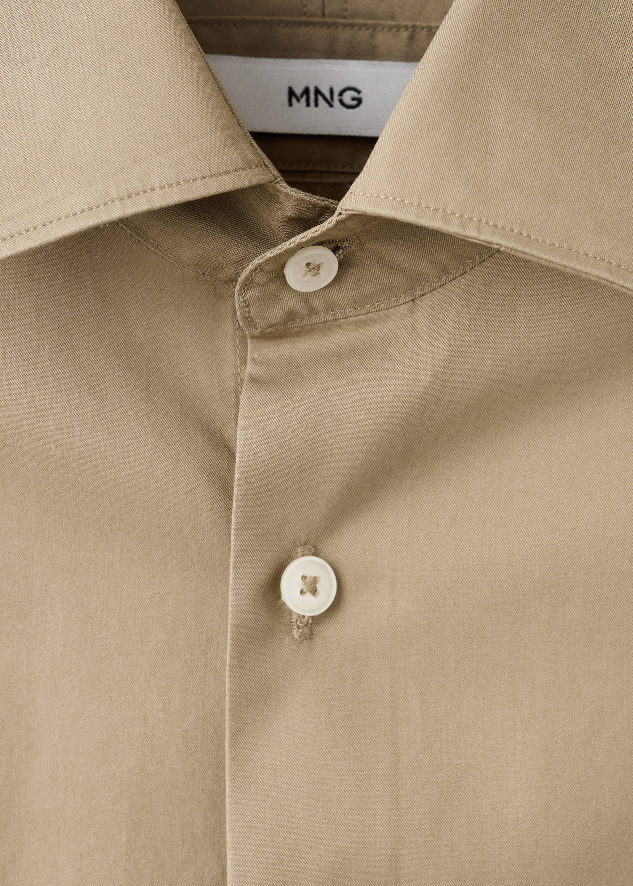 Slim-fit lyocell cotton shirt - Details of the article 8