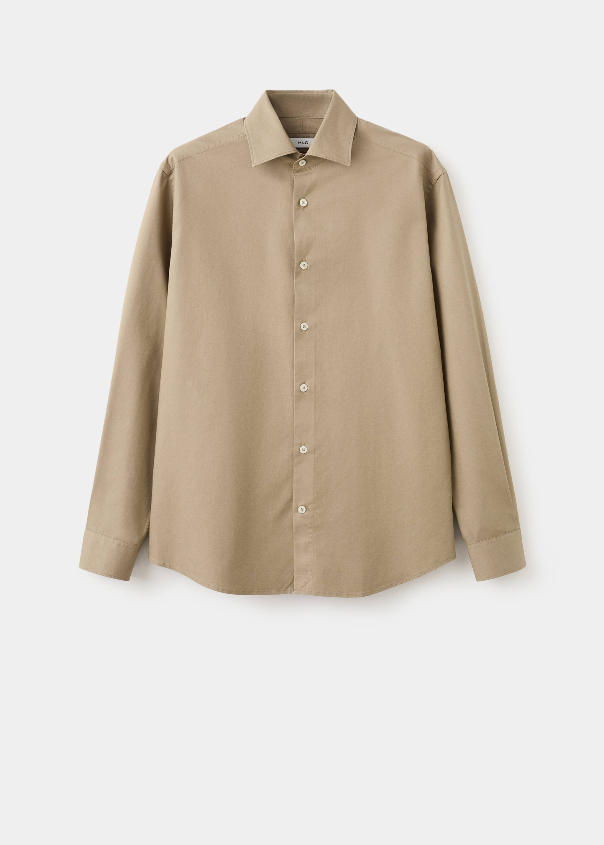 Slim-fit lyocell cotton shirt - Article without model