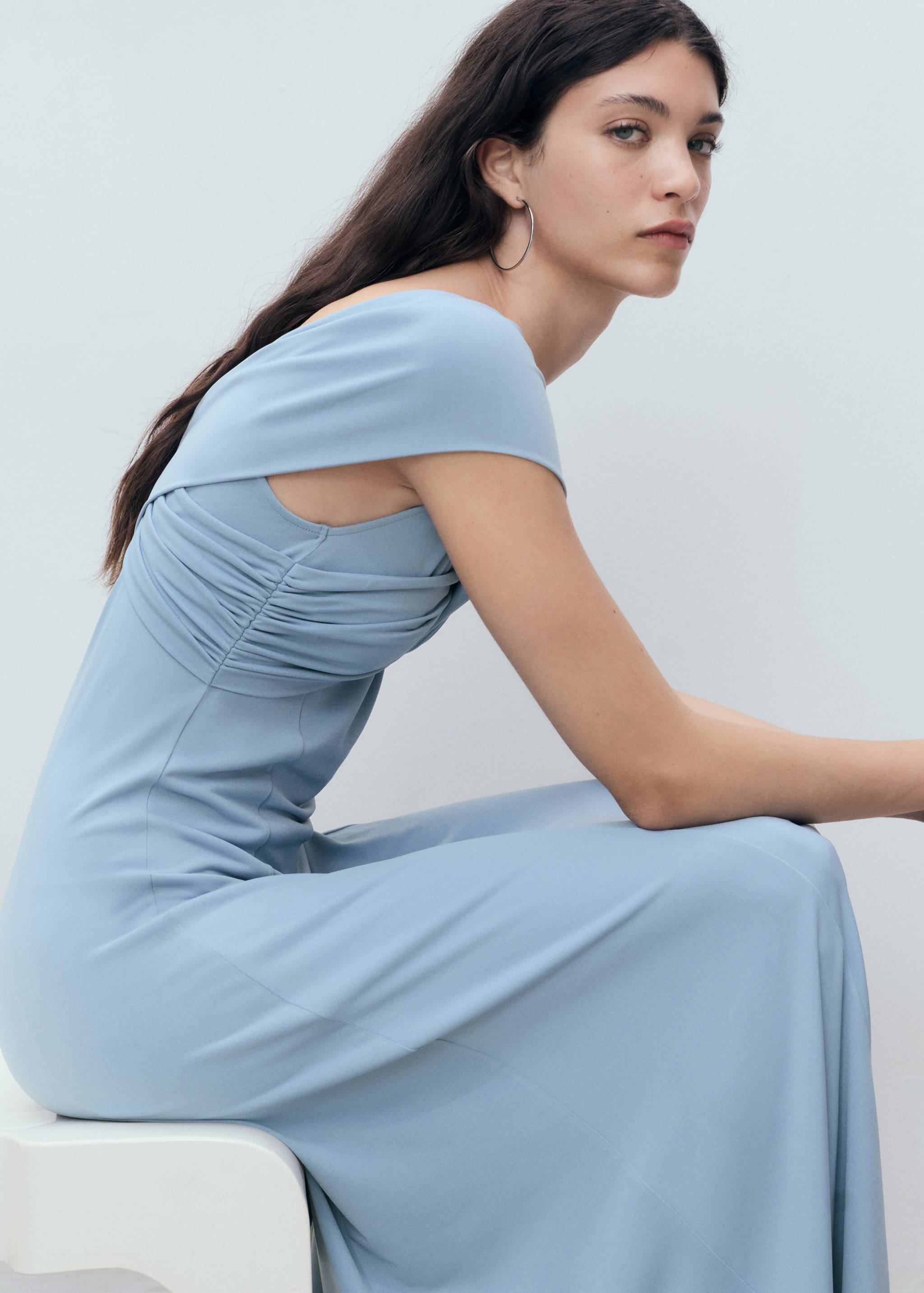 A-line dress with crossover neckline - Details of the article 2
