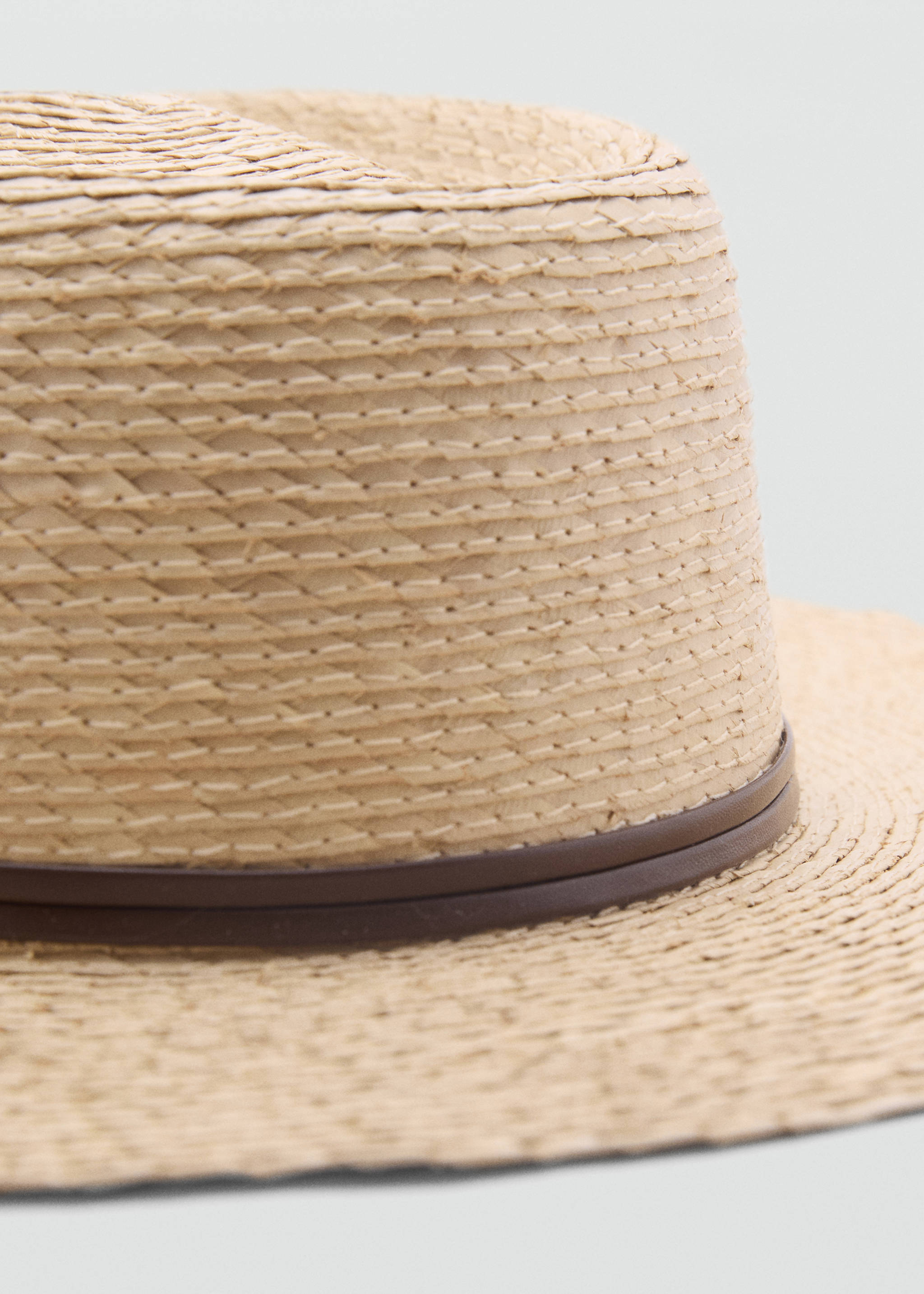 Chapeau fibre naturelle ruban contraste - Détail de l'article 1