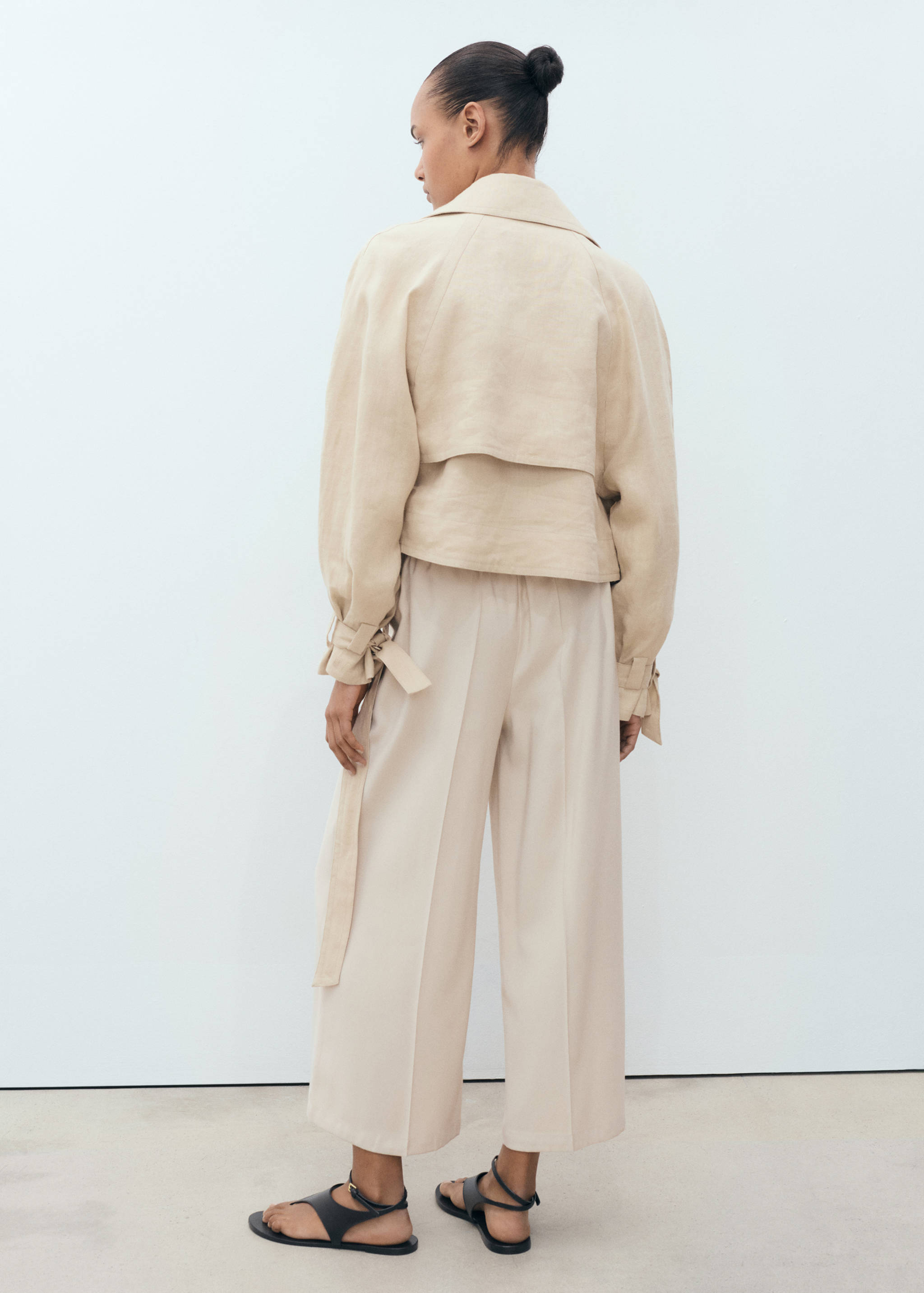 Струящиеся брюки палаццо - Обратная сторона изделия