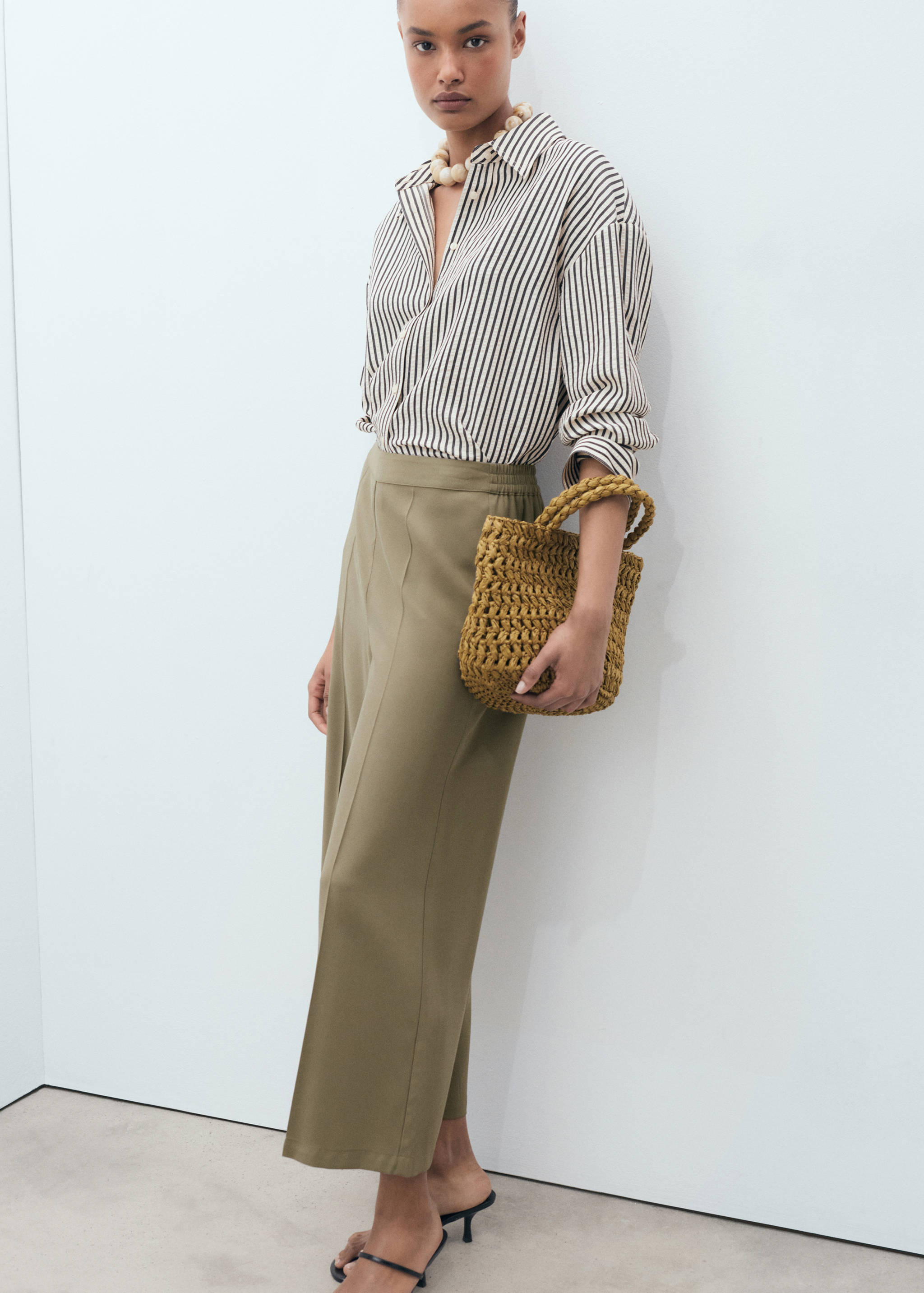 Flowy palazzo trousers - Details of the article 1