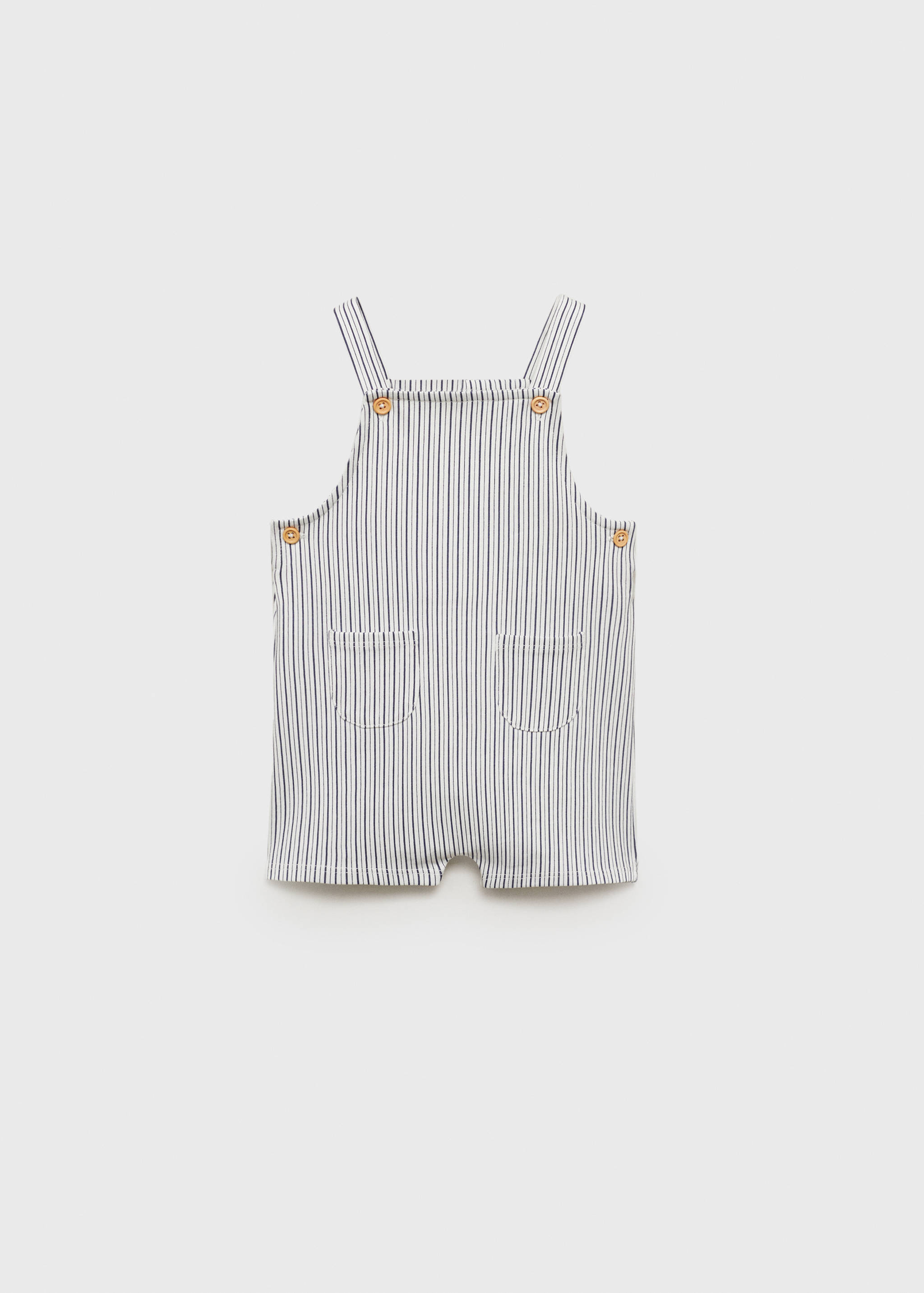 Striped short dungarees - Article without model