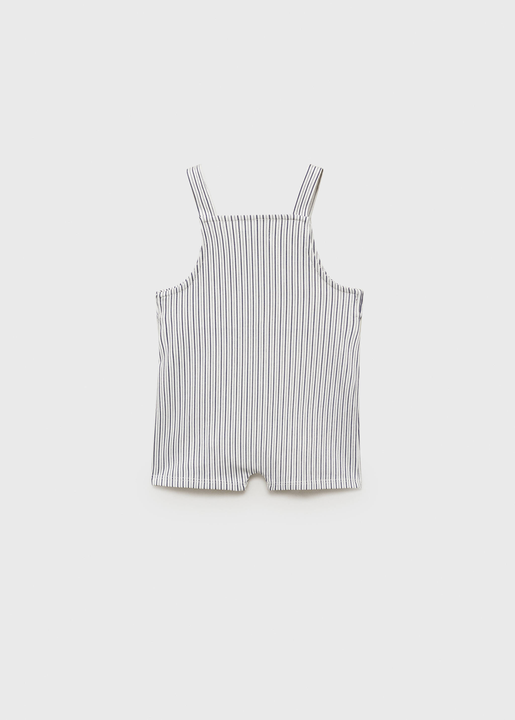 Striped short dungarees - Reverse of the article
