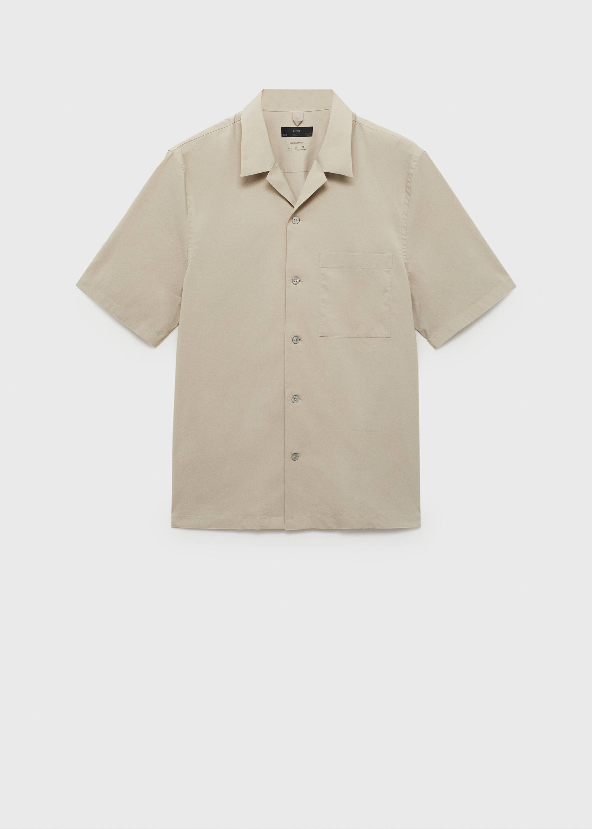 Camisa regular fit bolsillo - Artículo sin modelo, Beige. Ref: 17091132-00.