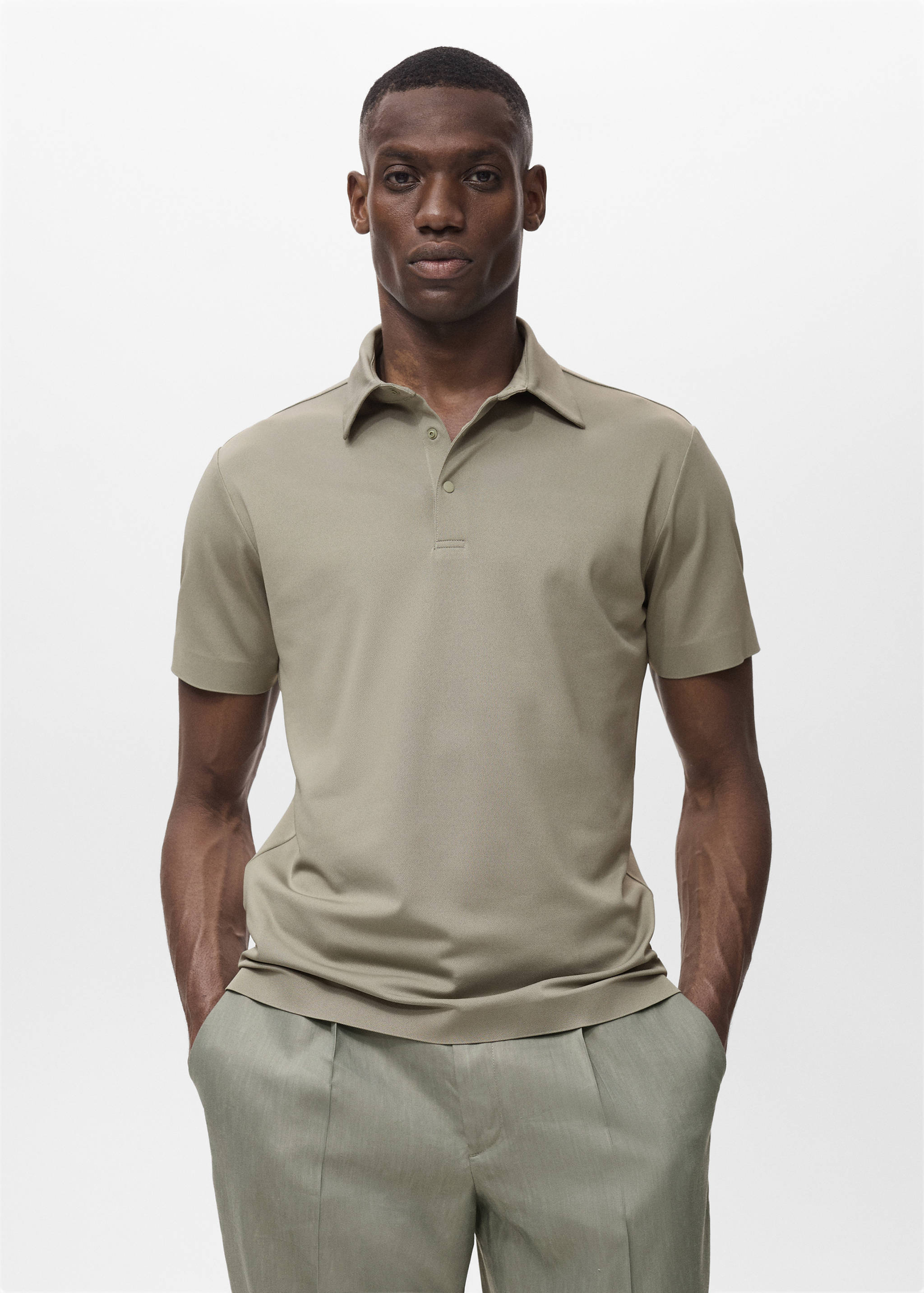 COOLMAX® slim fit polo shirt - Medium plane