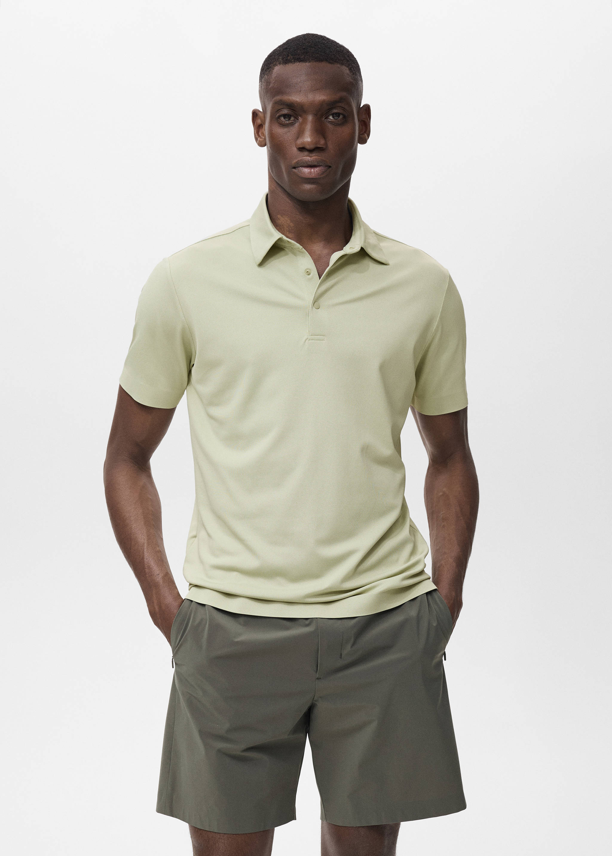 COOLMAX® slim fit polo shirt - Medium plane