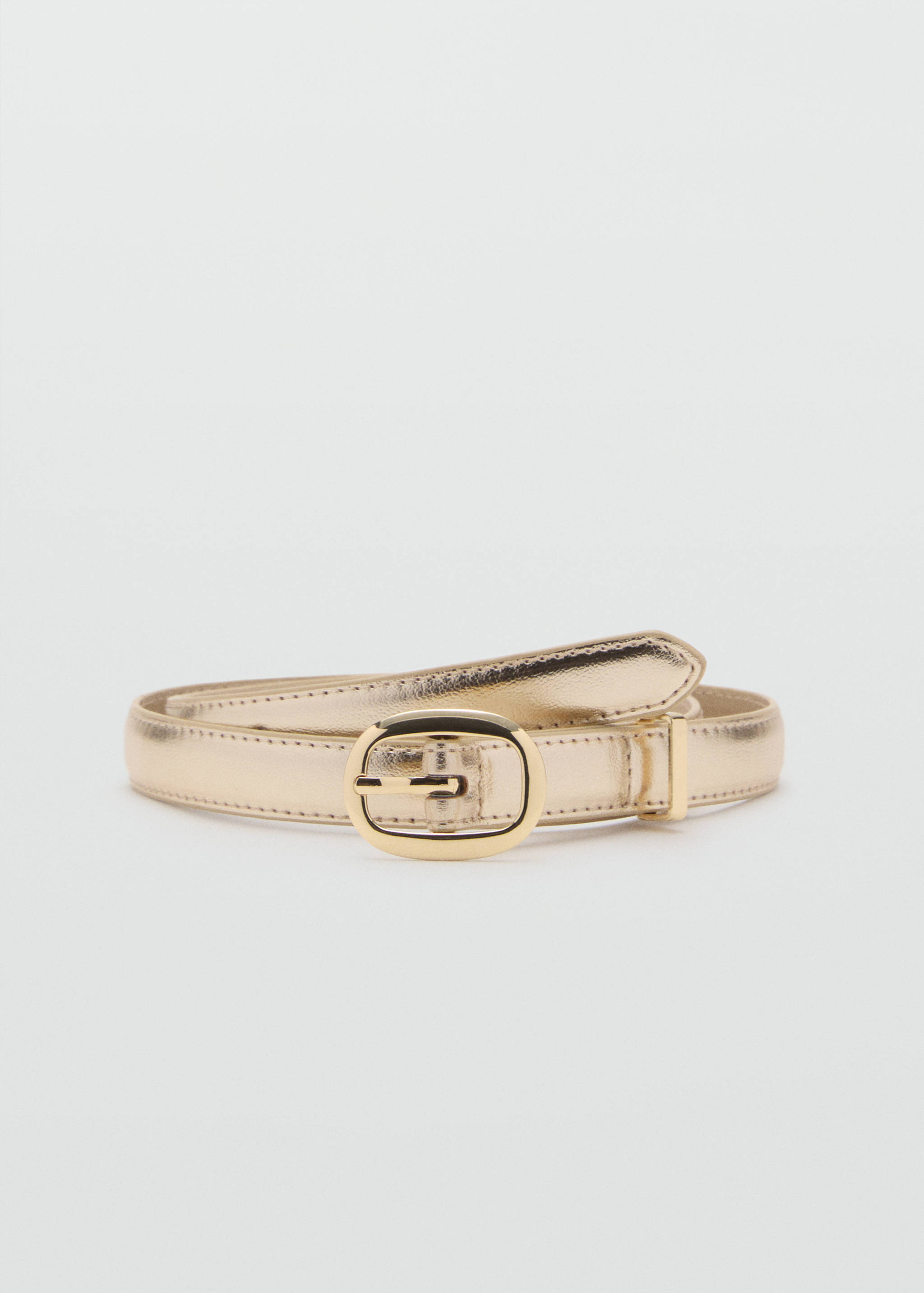 Bälte med metalliskt ovalt spänne - Artikel utan modell