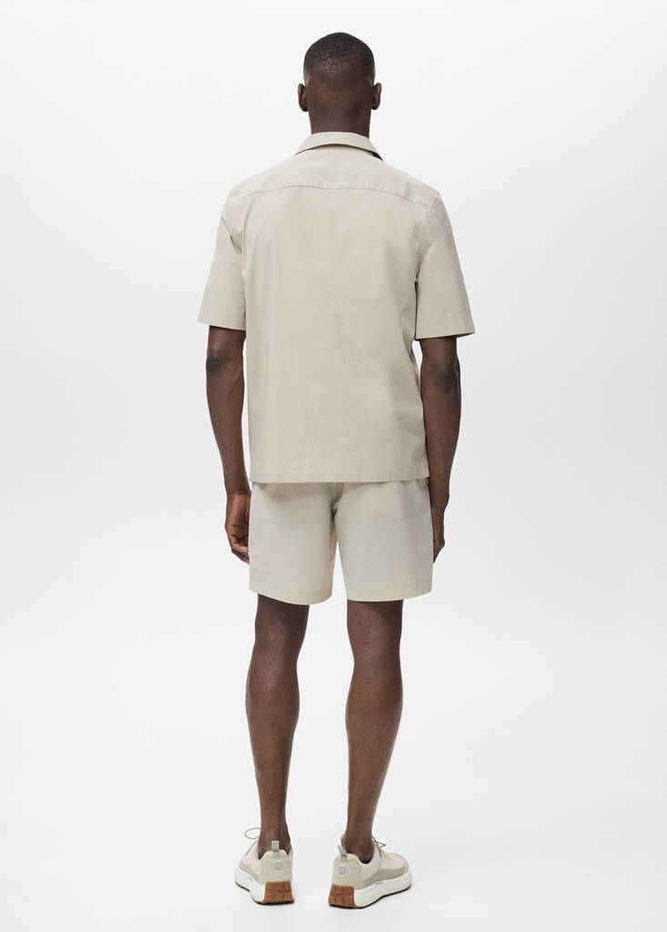 Water-repellent bermuda shorts — Beige