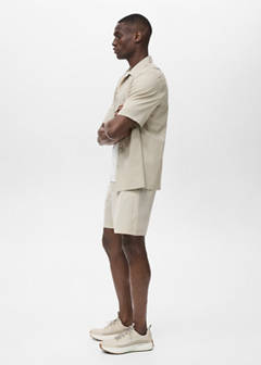 Water-repellent bermuda shorts — Beige 5