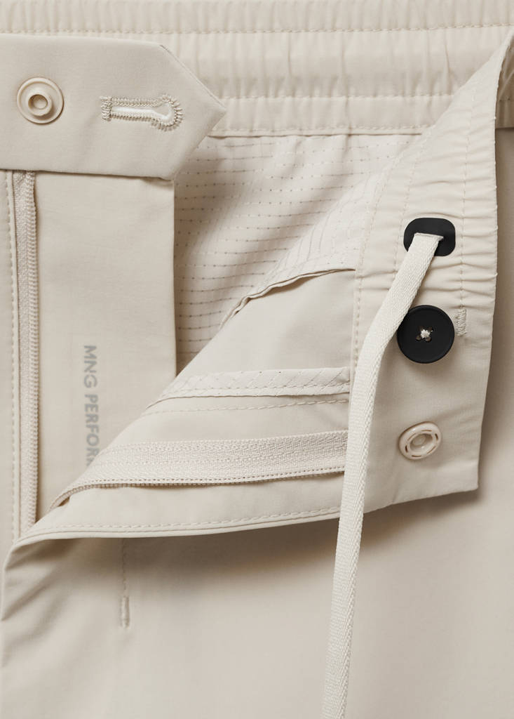 Water-repellent bermuda shorts — Beige